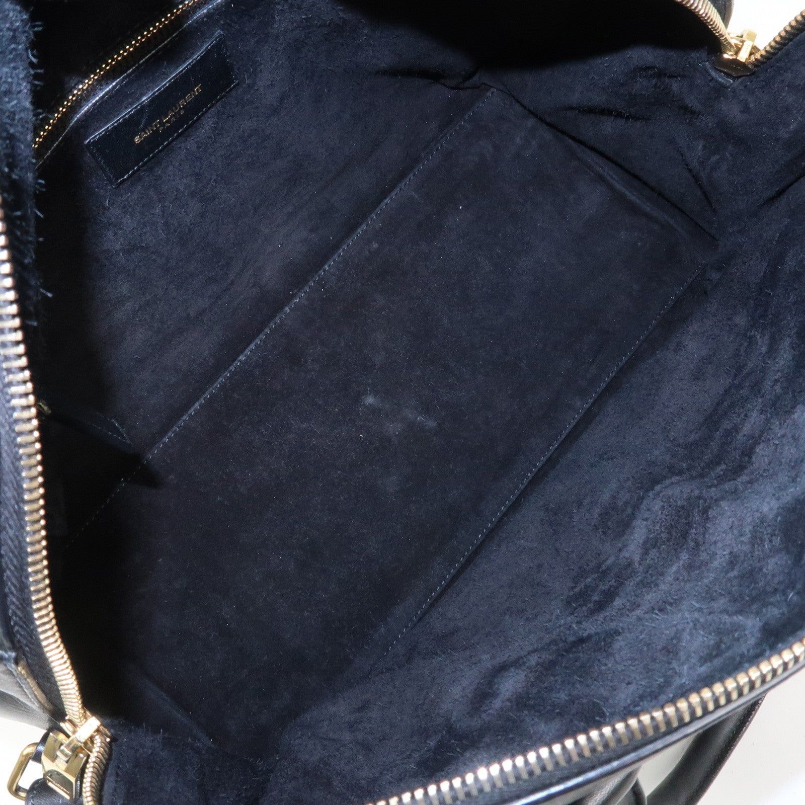 SAINT LAURENT PARIS Duffle 6 Leather 2Way Bag Hand Bag Black 322049