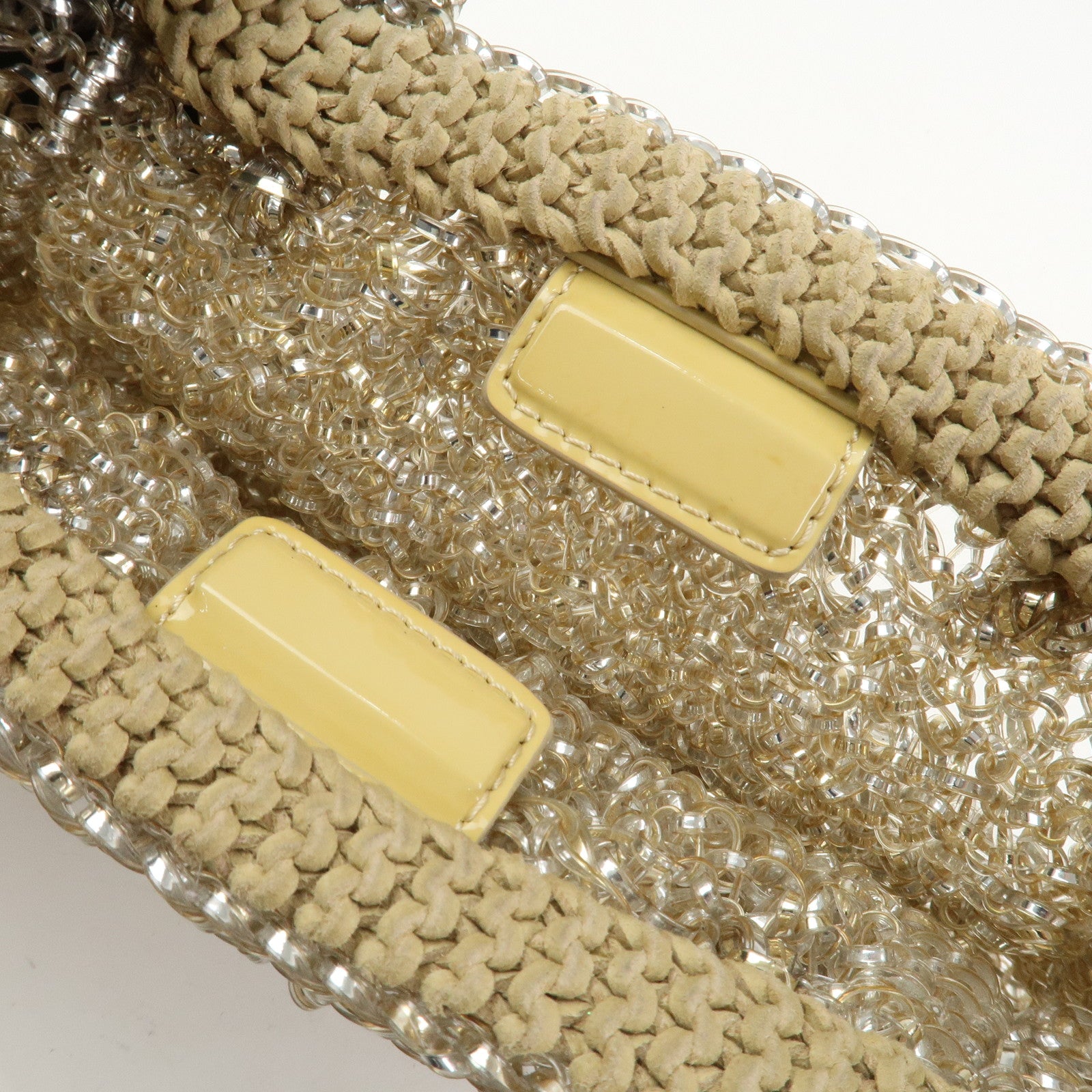 ANTEPRIMA Wire Bag PVC Hand Bag Shoulder Bag Gold