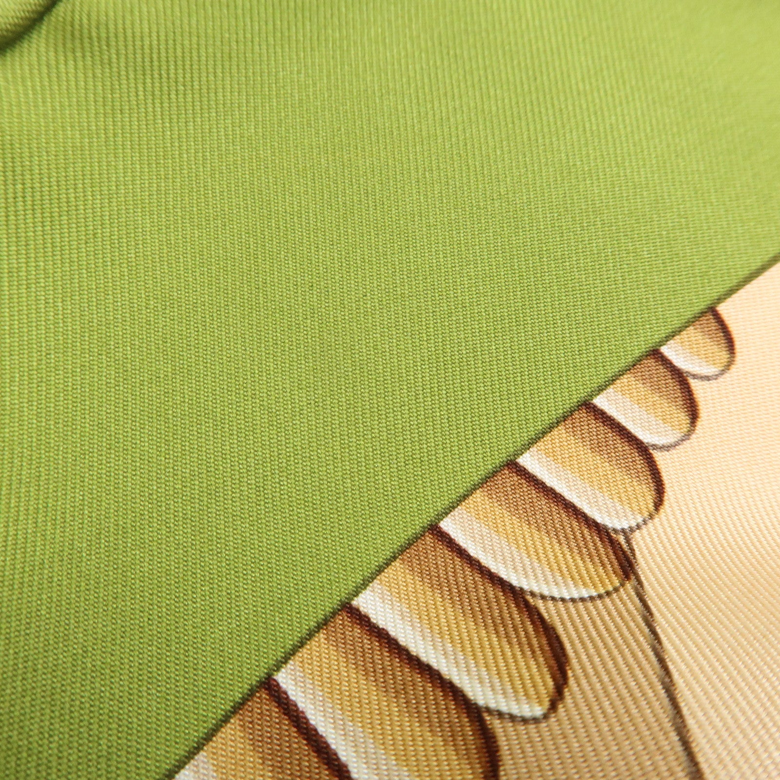 HERMES Carre 90 Silk 100% Scarf AXIS MUNDI Green Brown