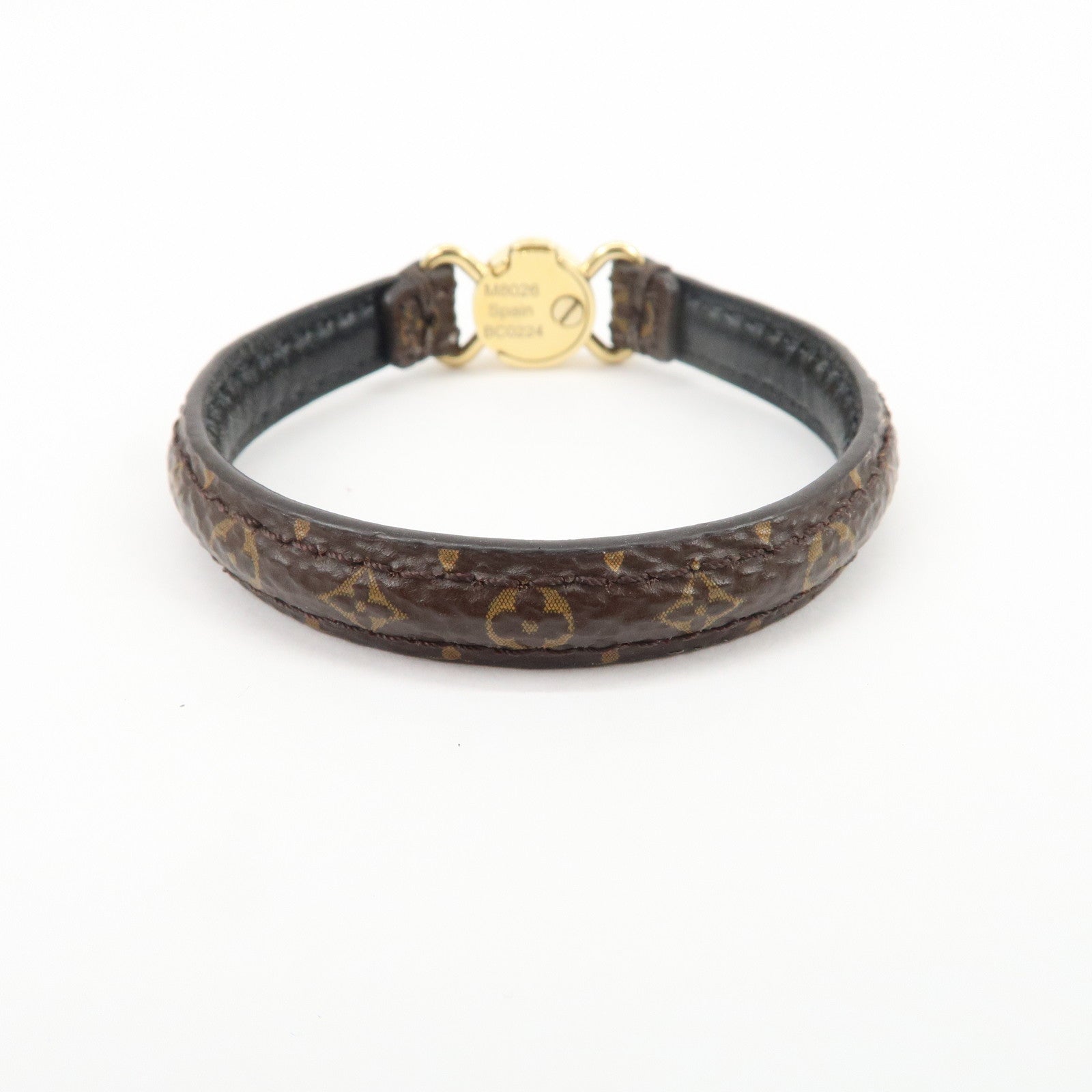 Louis Vuitton Monogram LV Click It Canvas Bracelet Brown M8026