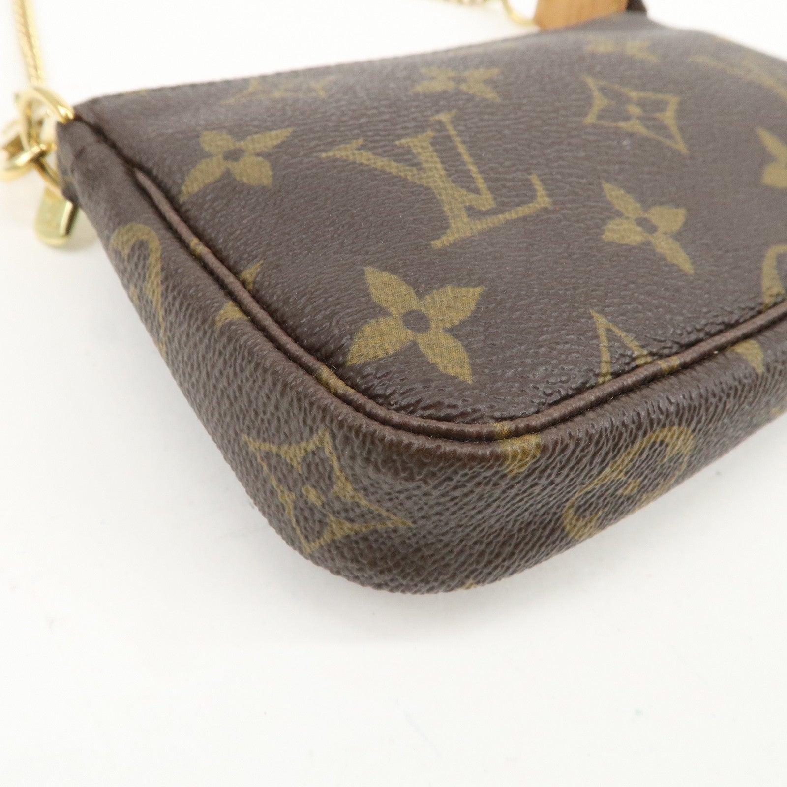 Louis Vuitton Monogram Mini Pochette Accessoires Hand Bag M58009