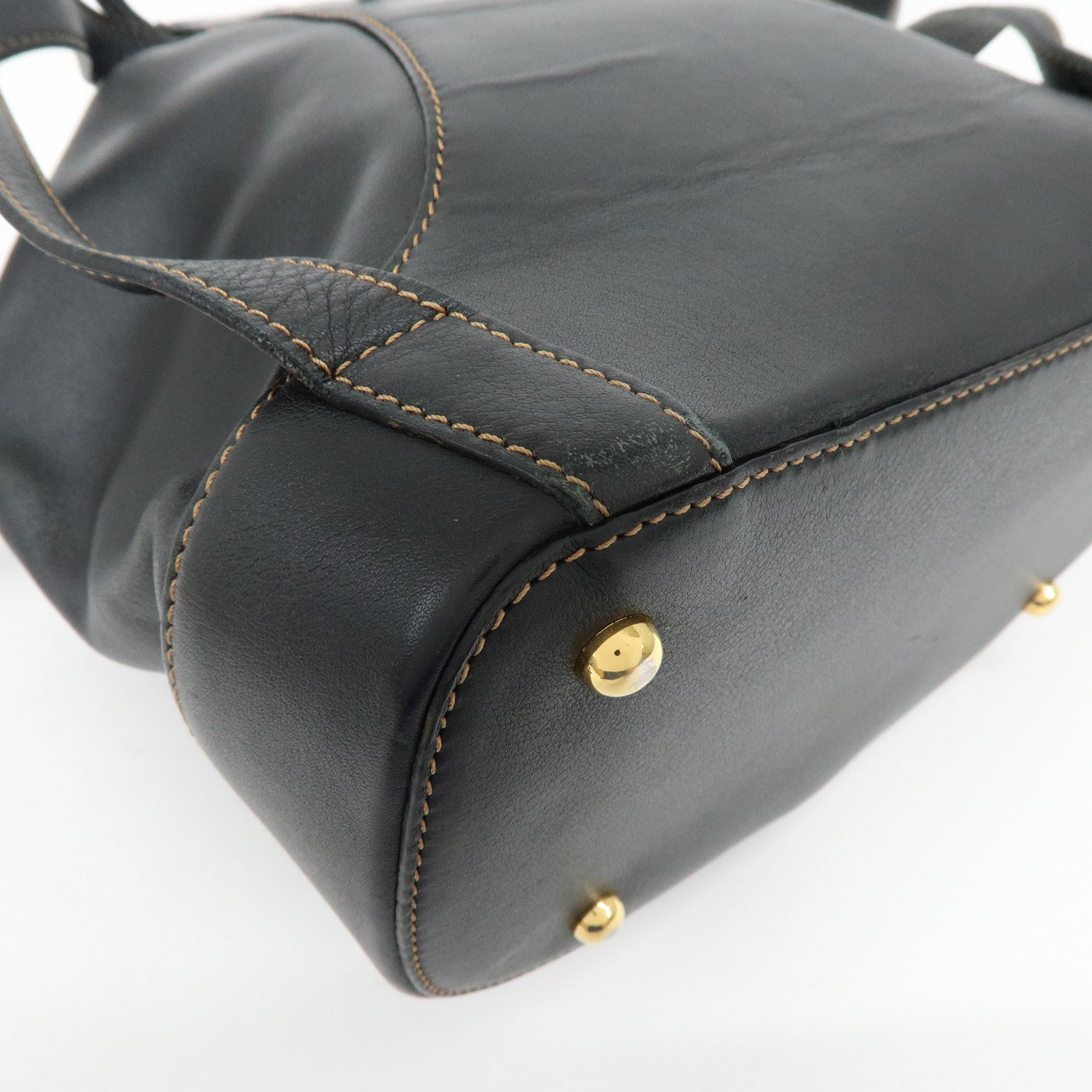 LOEWE Anton Leather Backpack Rucksuck Black