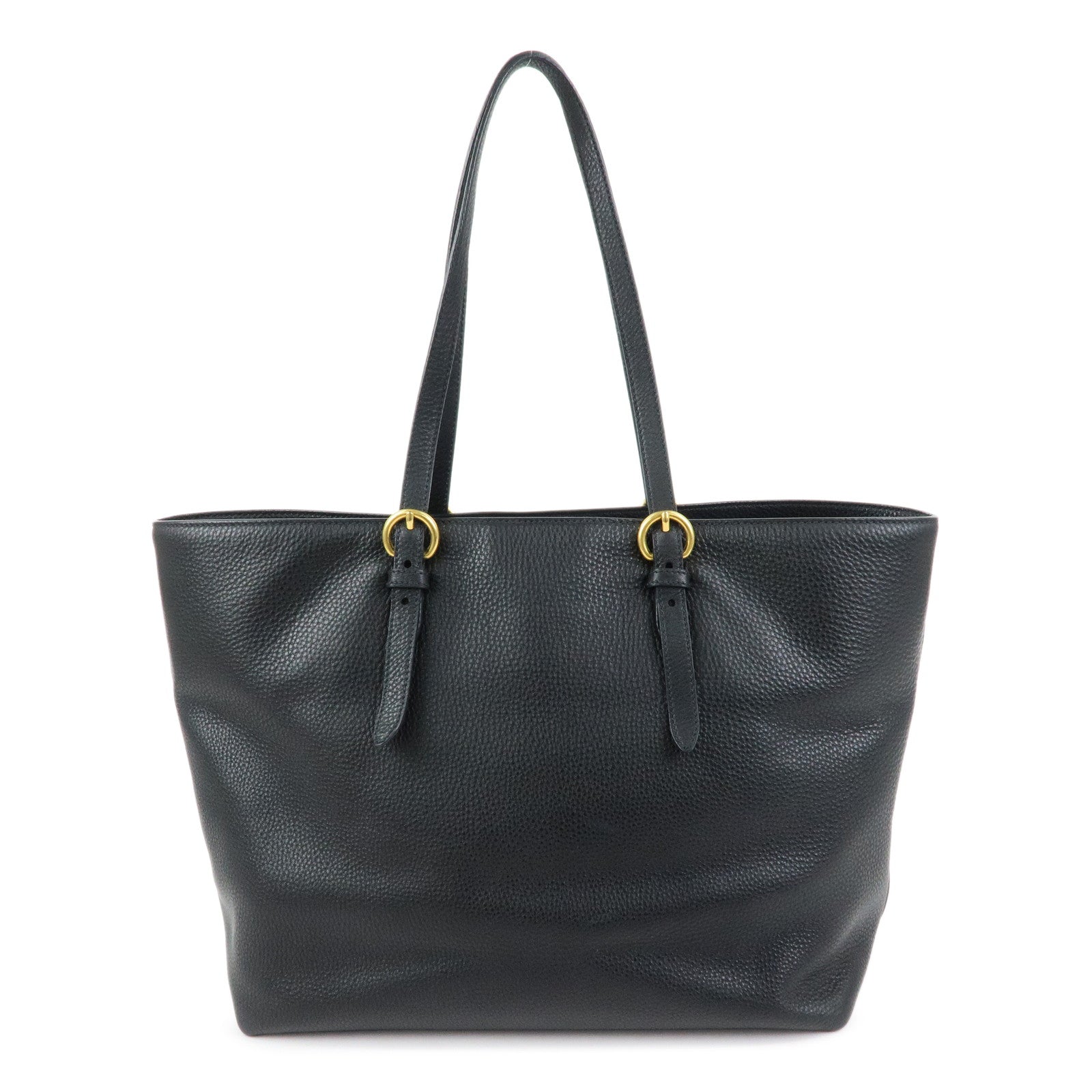MIU MIU Madras Leather 2Way Bag Hand Bag Shoulder Bag Black
