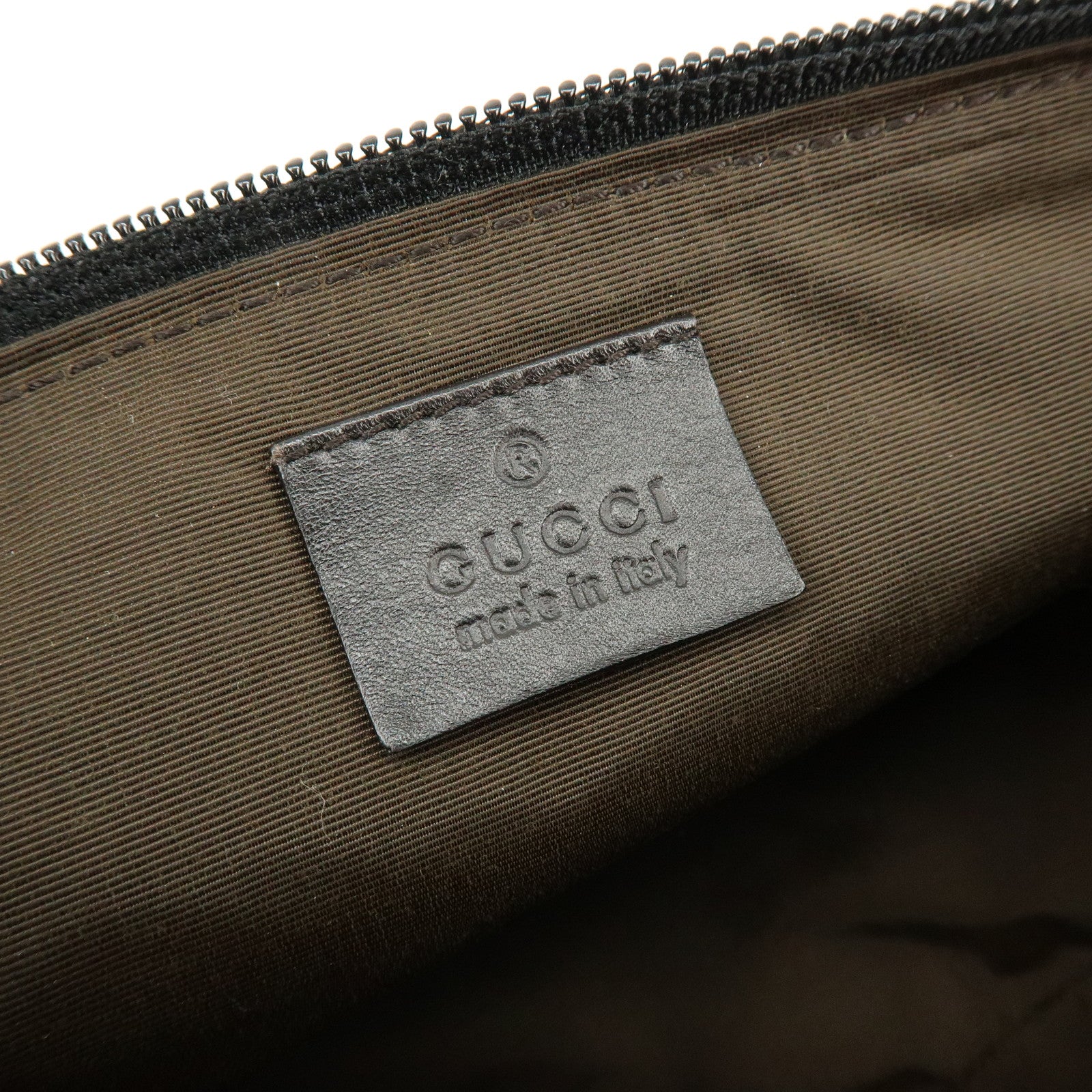 GUCCI Boat Bag GG Canvas Leather Hand Bag Brwon 07198