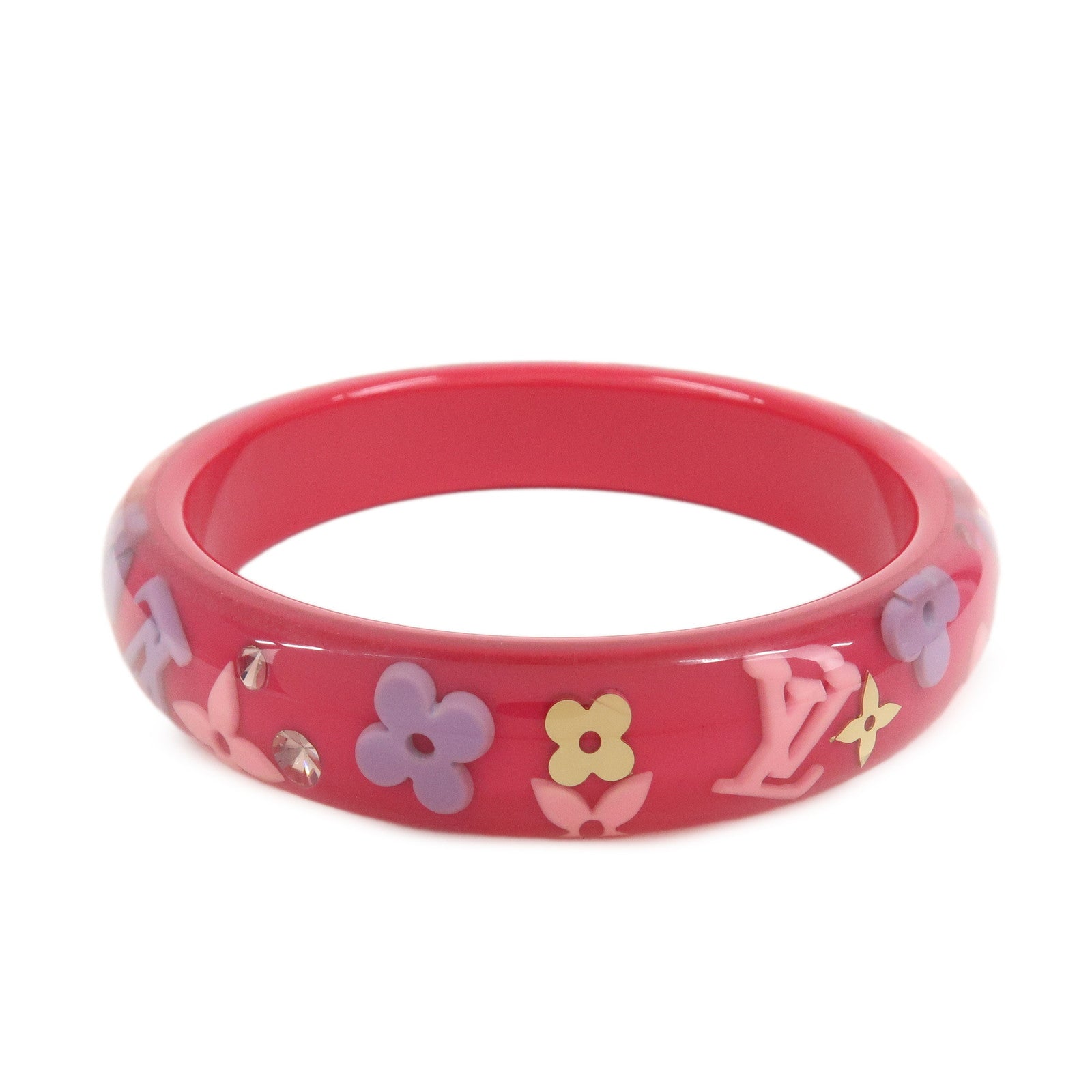 Louis Vuitton Bracelet Inclusion Bangle Transparent Pink M65202