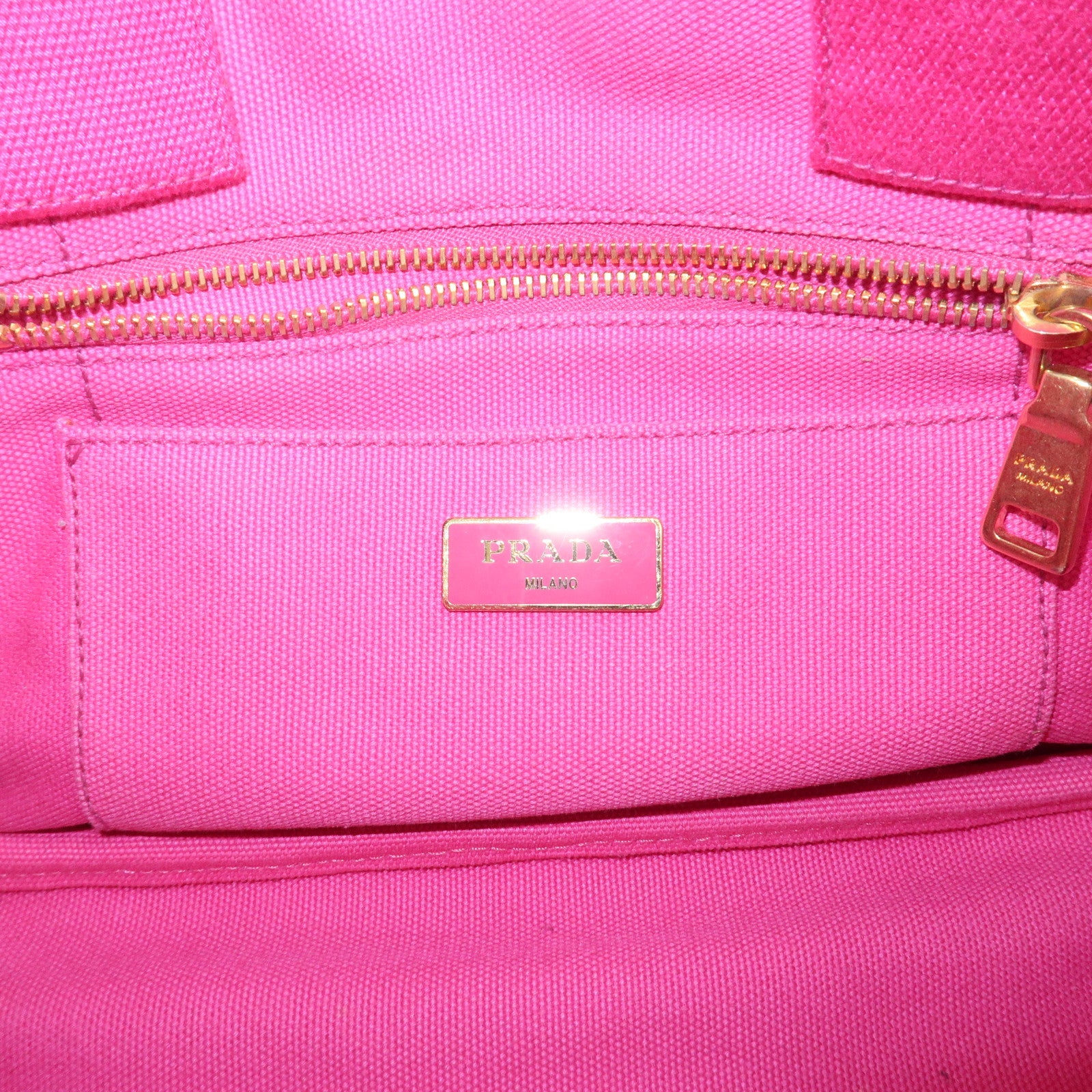 PRADA Canvas Canapa Mini 2Way Bag Hand Shoulder Bag Pink B2439G