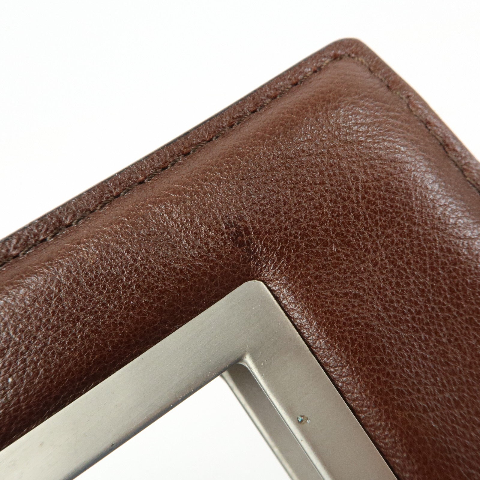 BOTTEGA VENETA Leather Square Hand Bag Brown