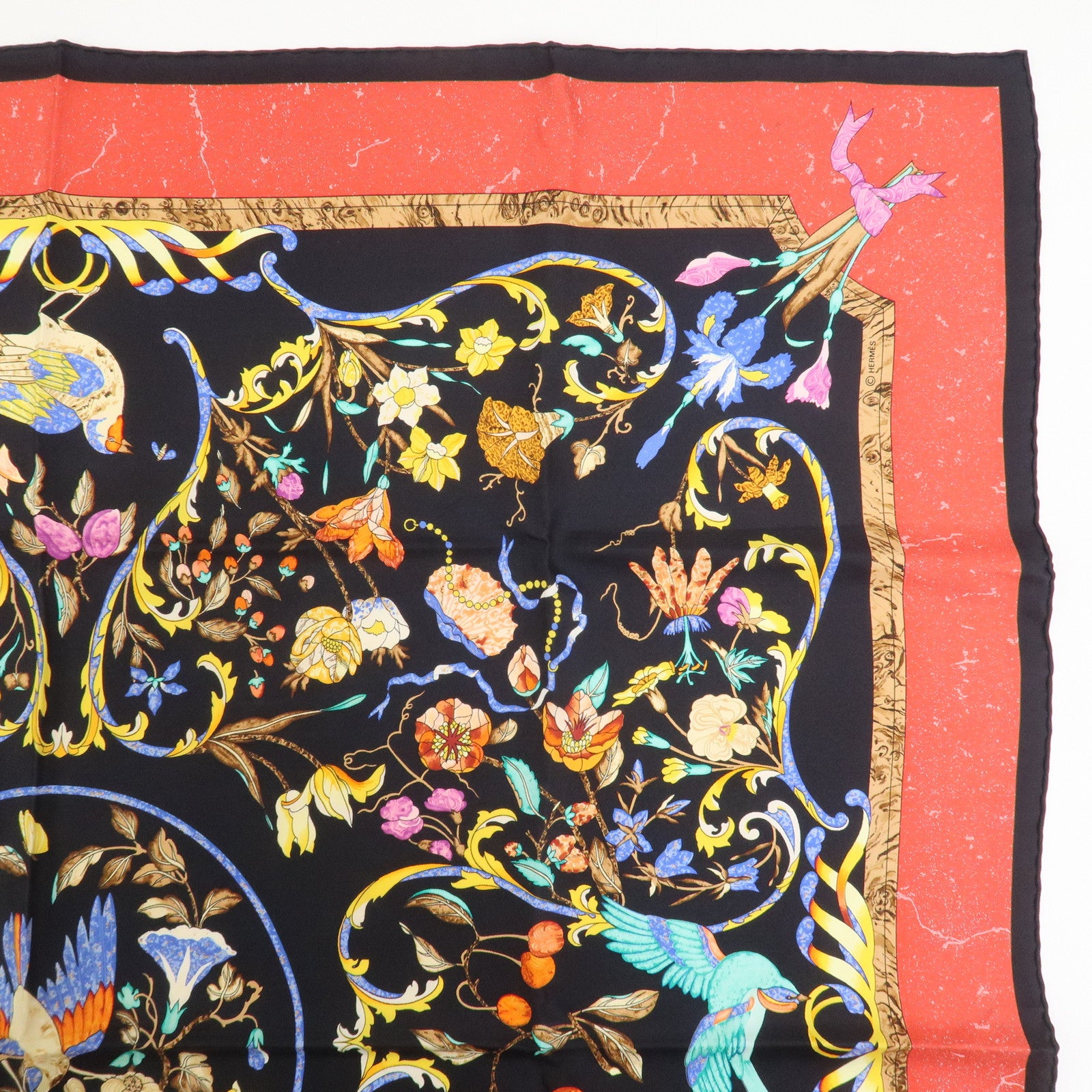HERMES Carre 90 Silk 100% Scarf PIERRES D' ORIENT ET D' OCCIDENT