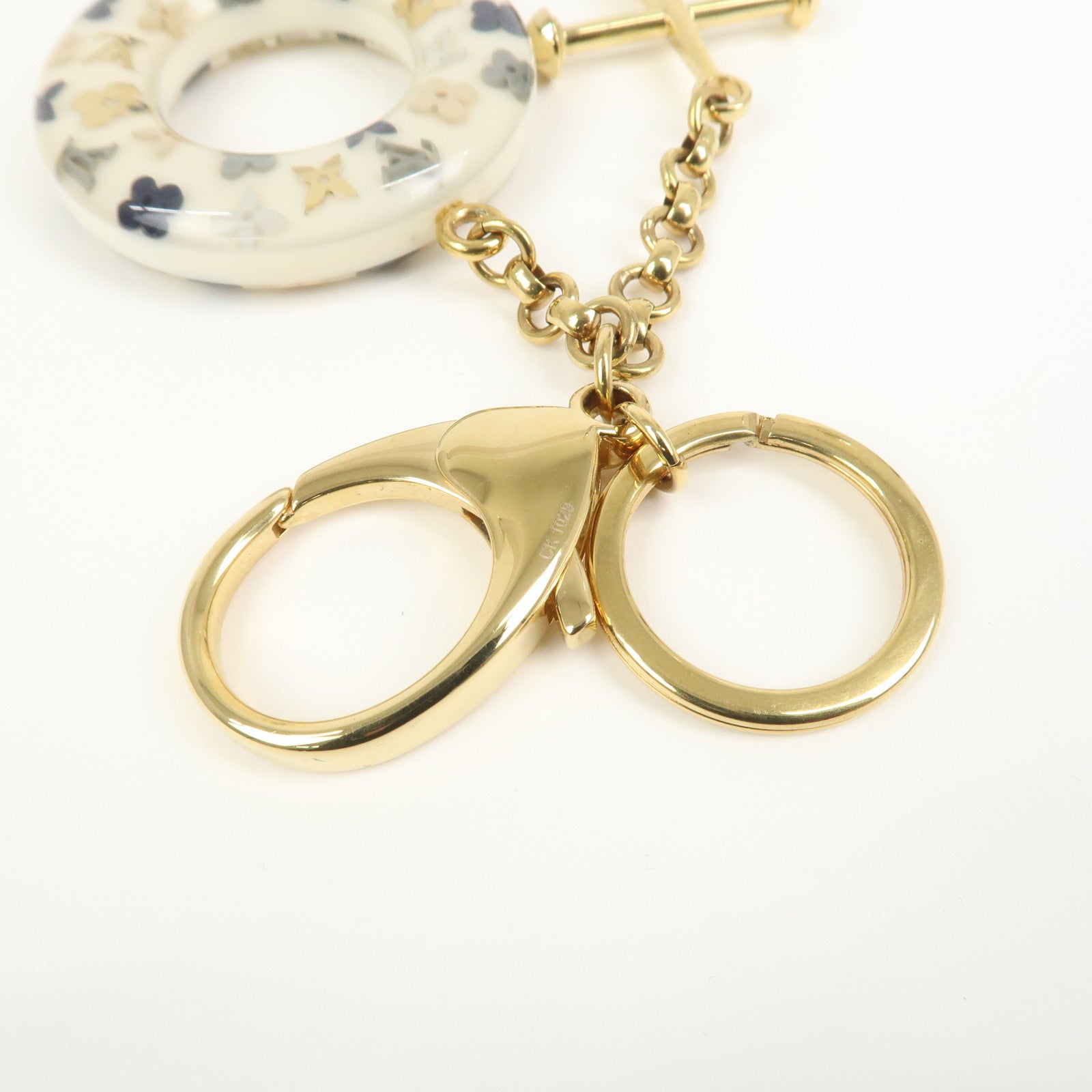 Louis Vuitton Porte Cles Marina Metal Bag Charm White M66141