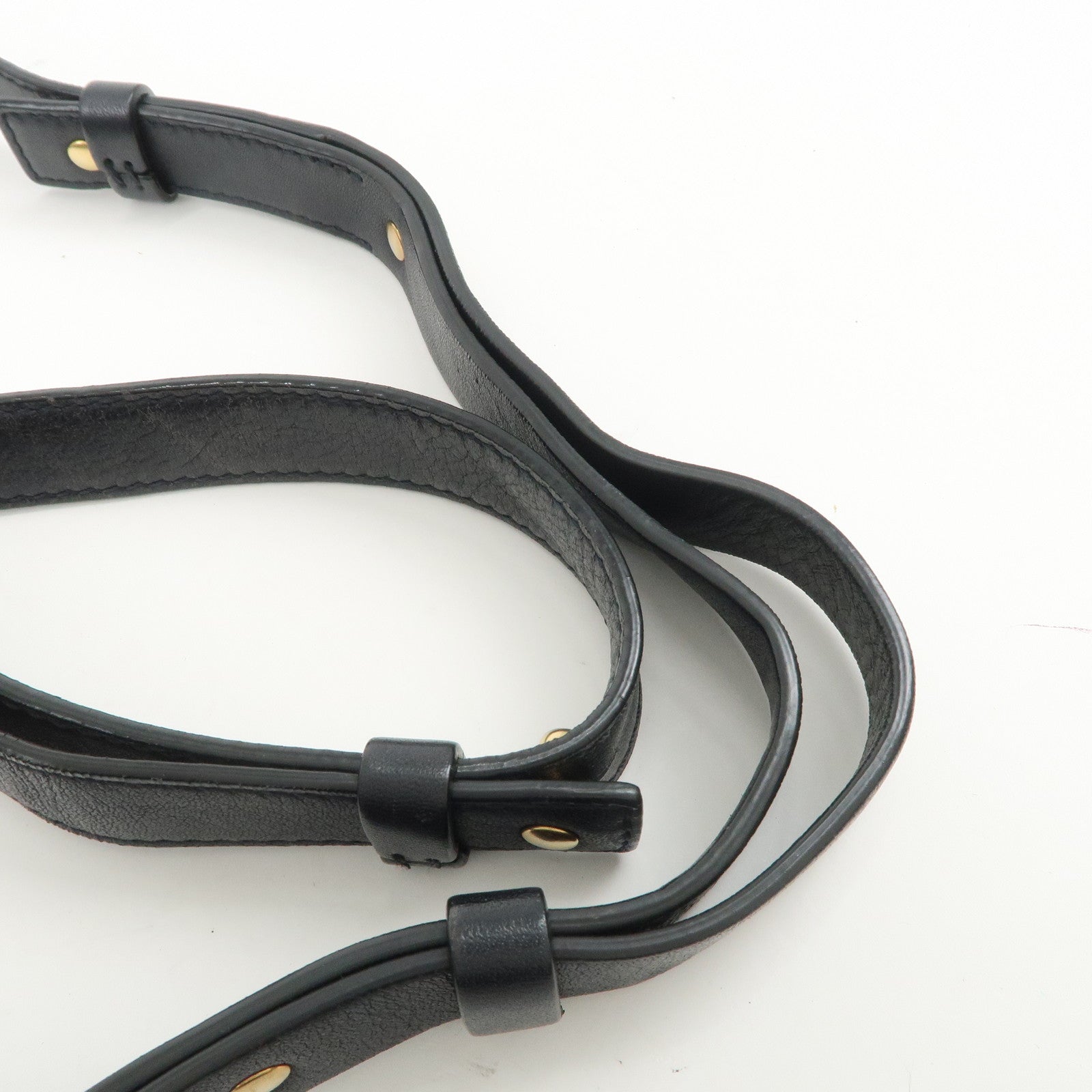 Chloe Hudson SAC'S PORTE EPAU Calf Leather Suede Shoulder Bag Black