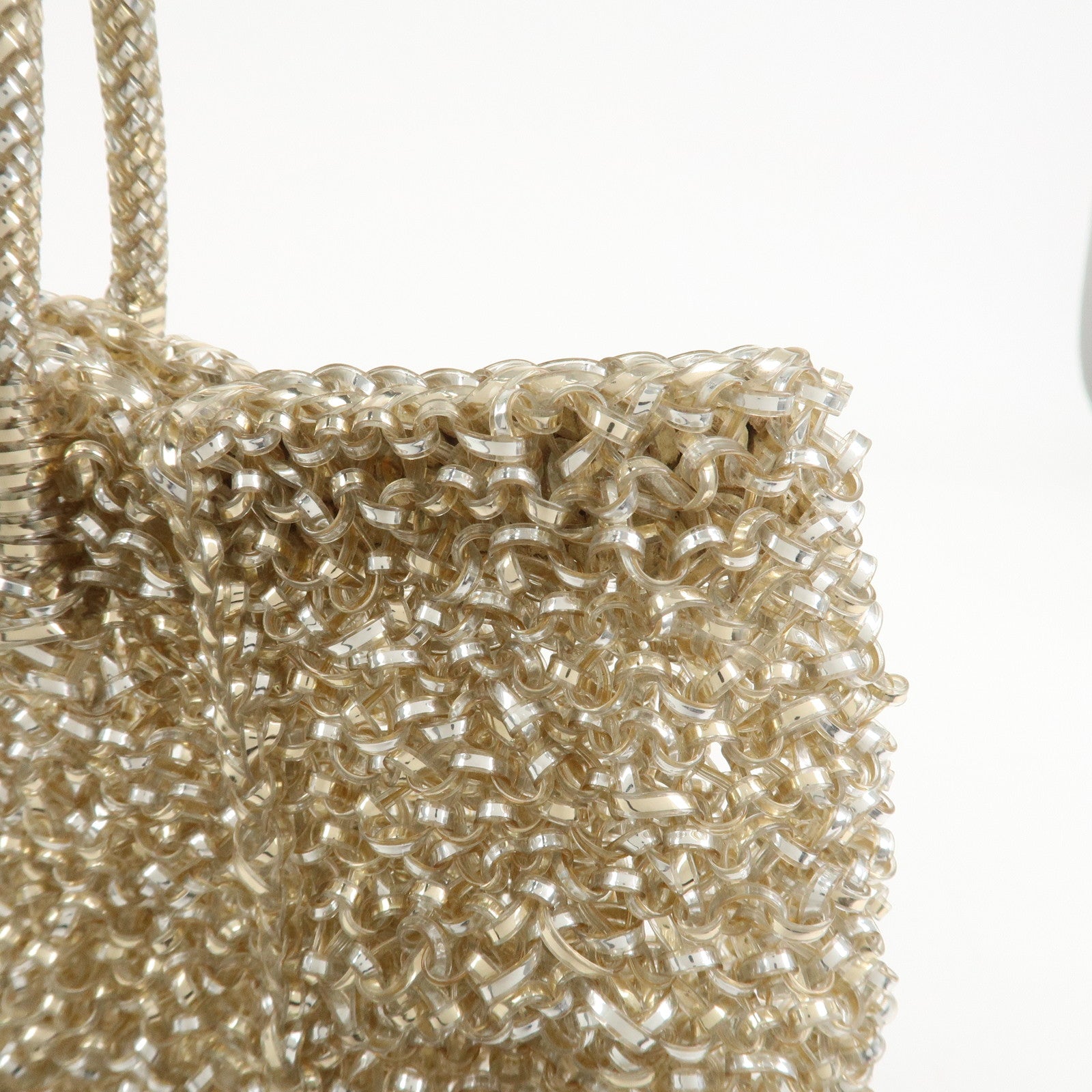ANTEPRIMA Wire Bag PVC Hand Bag Shoulder Bag Gold