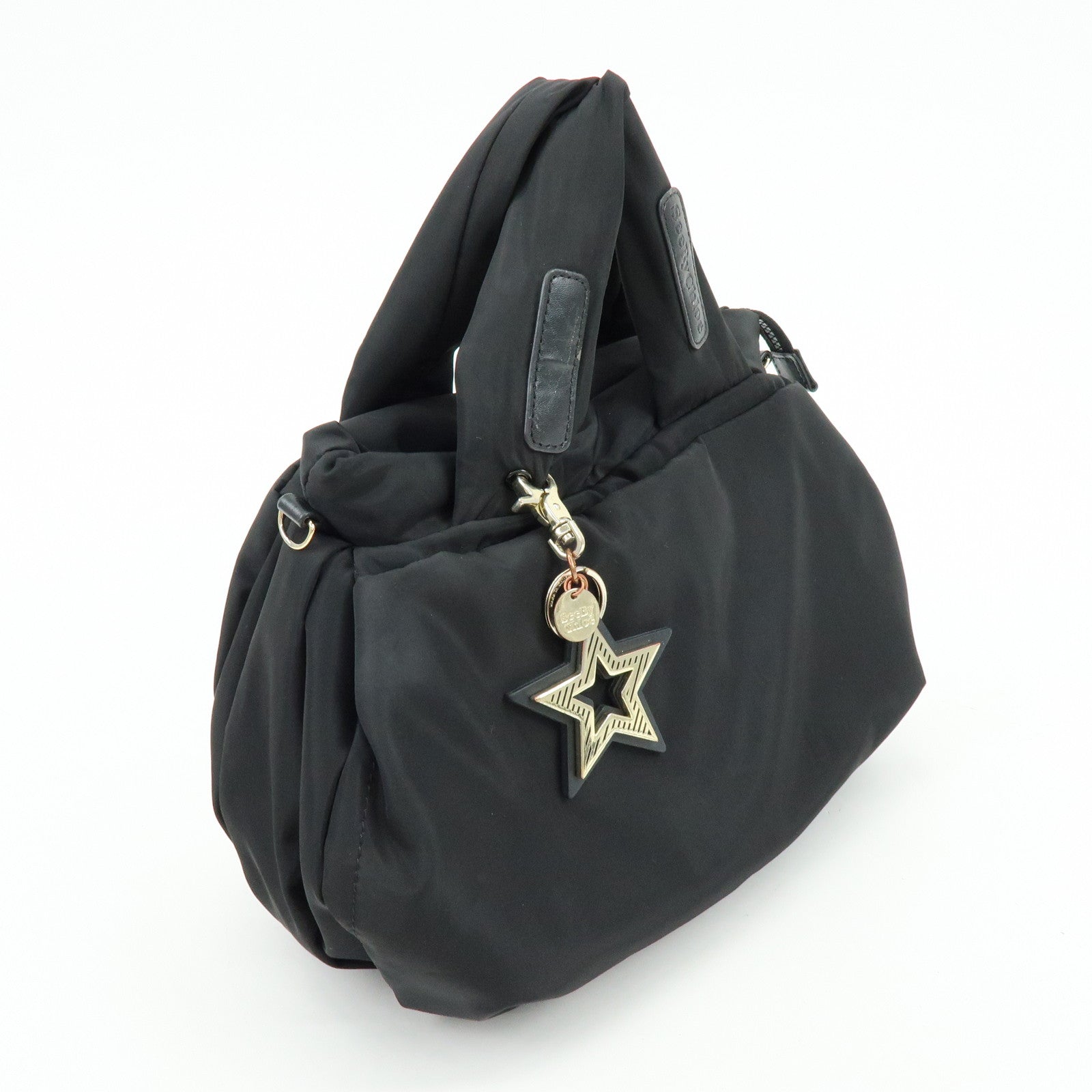 Chloe See by Chloe Nylon 2Way Bag Shoulder Bag Hand Bag Black
