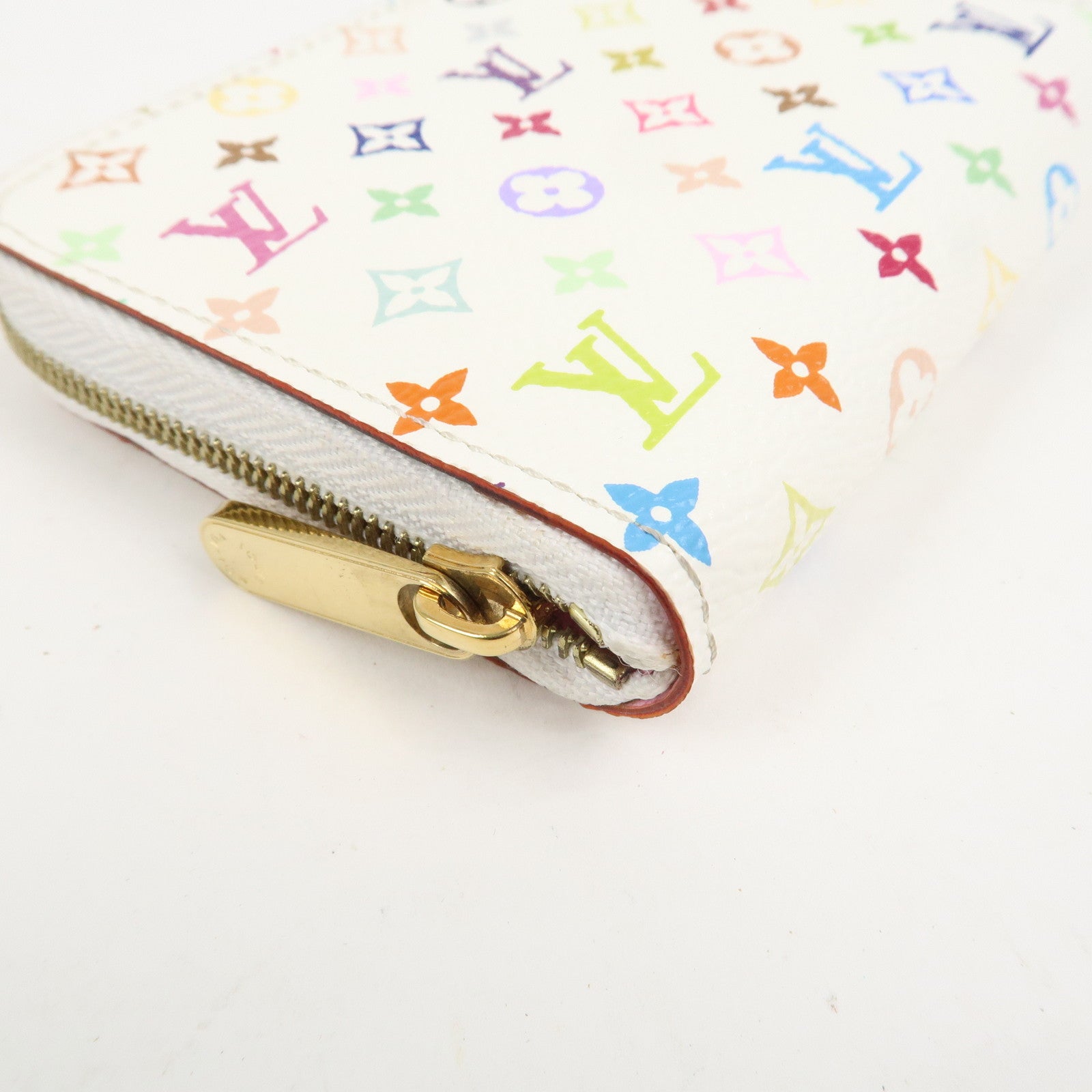 Louis Vuitton Monogram Multicolor Zippy Coin Purse Blanc M93741