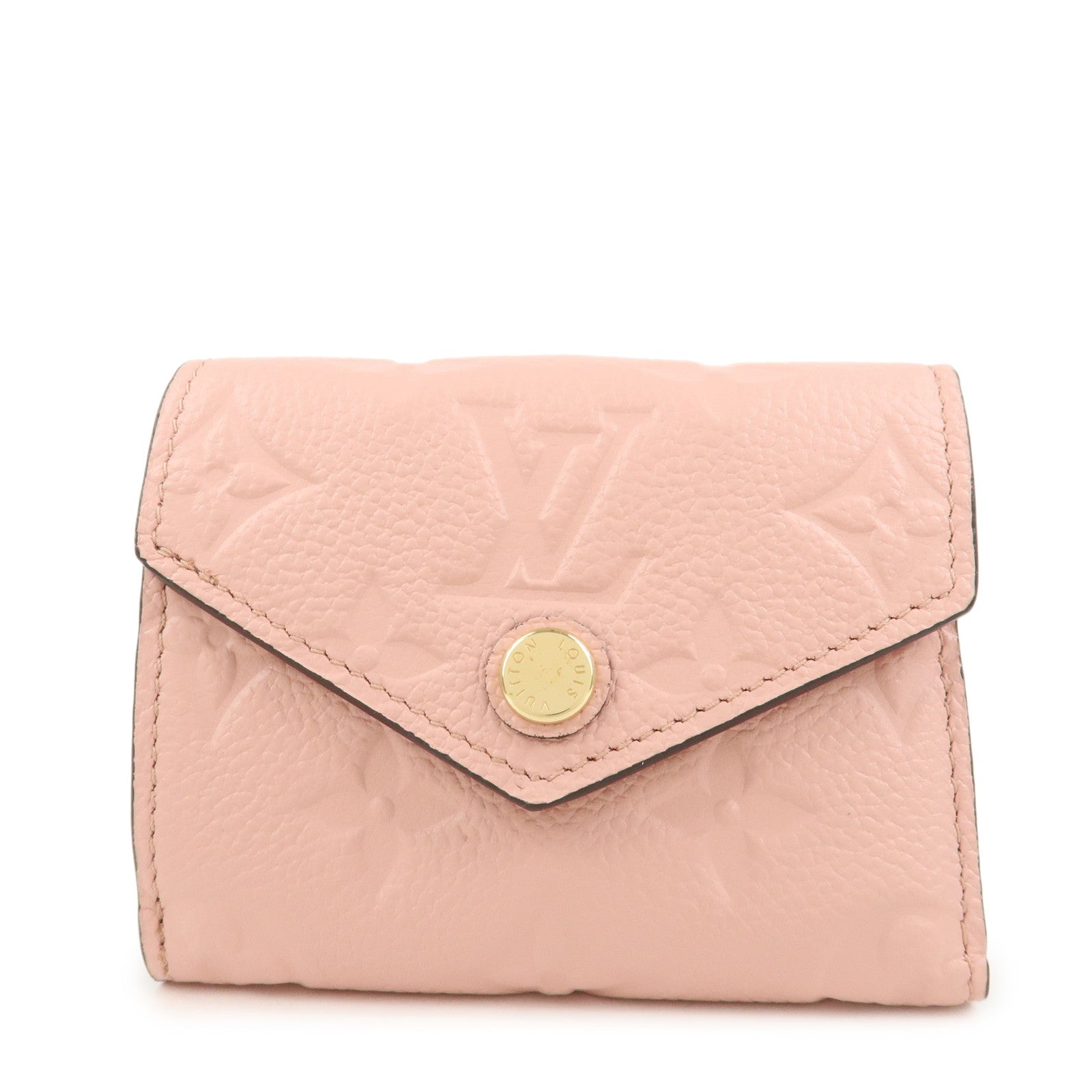 Louis Vuitton Leather Portefeuille Zoe Compact Wallet Pink M62936