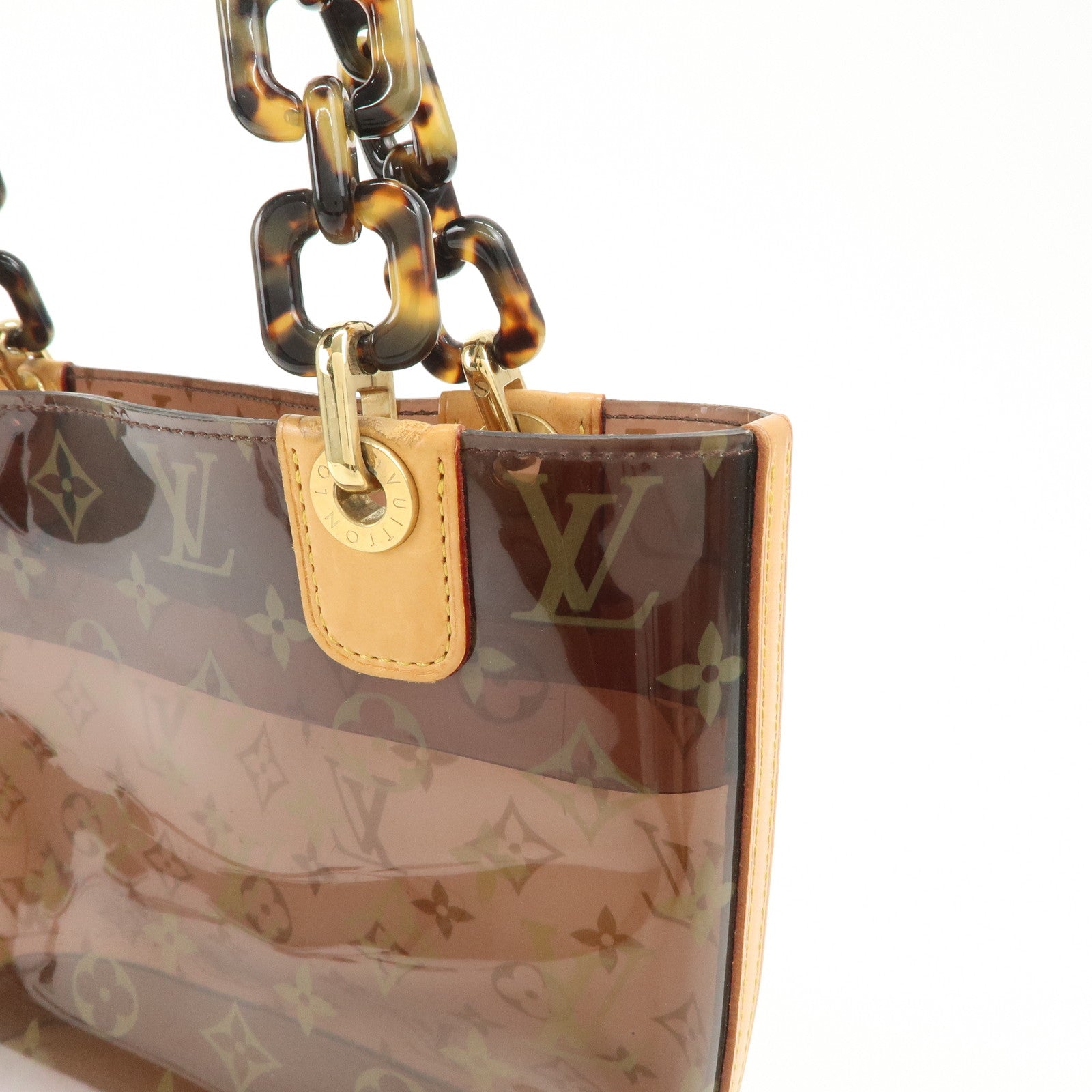 Louis Vuitton Monogram Vinyl Cabas Ambre PM Tote Bag Brown M92502