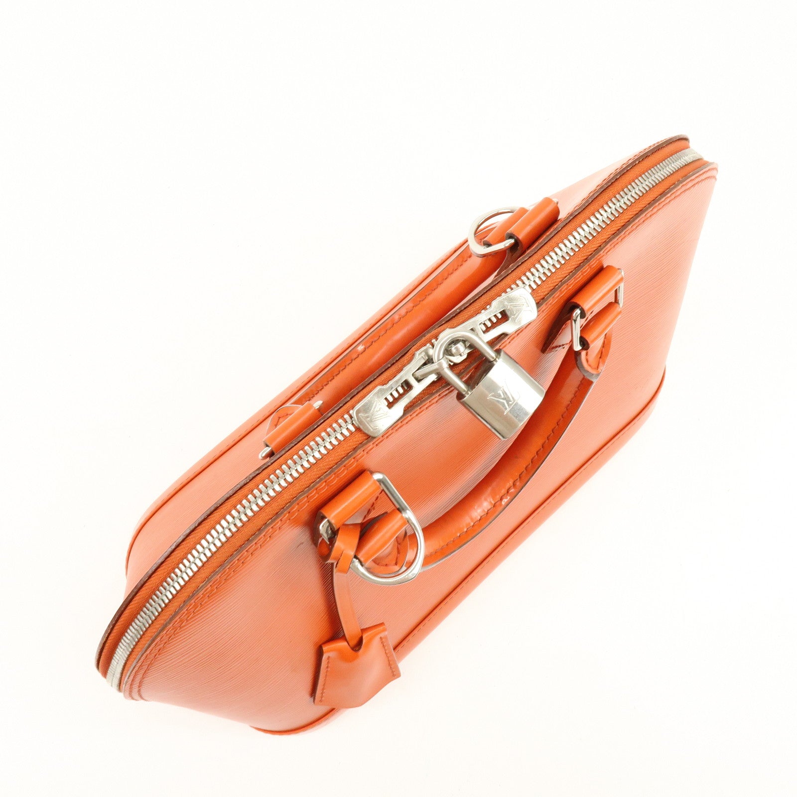 Louis Vuitton Epi Leather Alma PM Hand Bag Pimont Orange M40623
