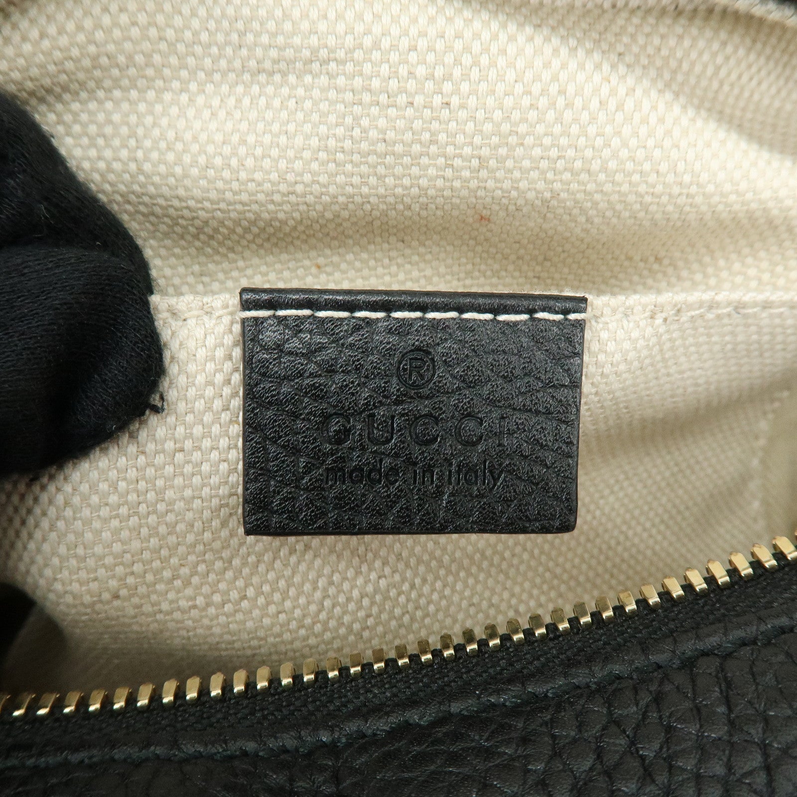 GUCCI SOHO Leather Shoulder Bag Crossbody Bag Black 308364