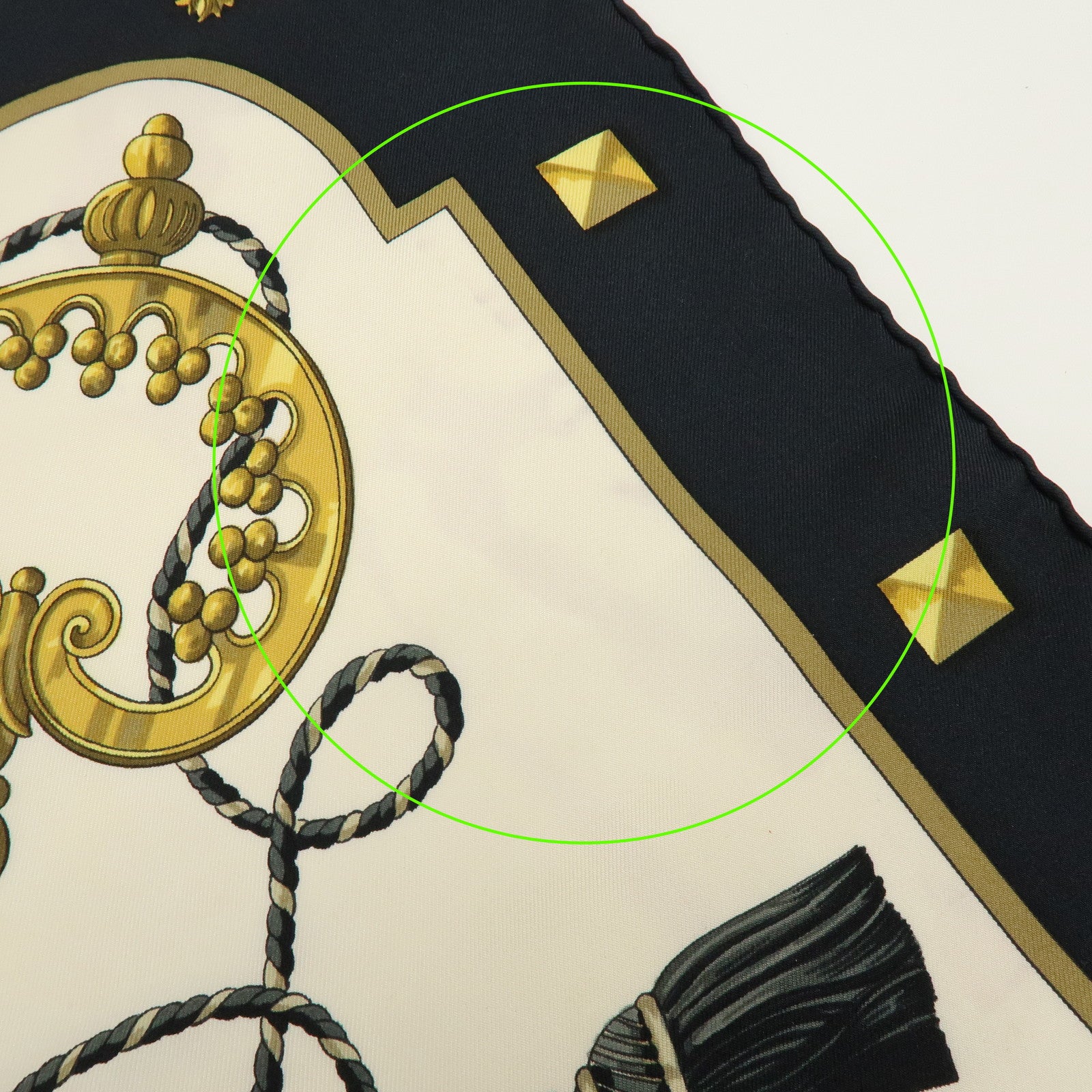 HERMES Carre 90 Silk 100% Scarf LES CLES THE KEYS RARE Black White