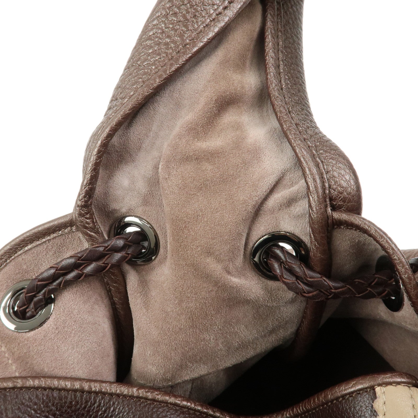 LOEWE Tassel Panel 2Way Bag Hand Bag Initial Y.O Stamped Brown