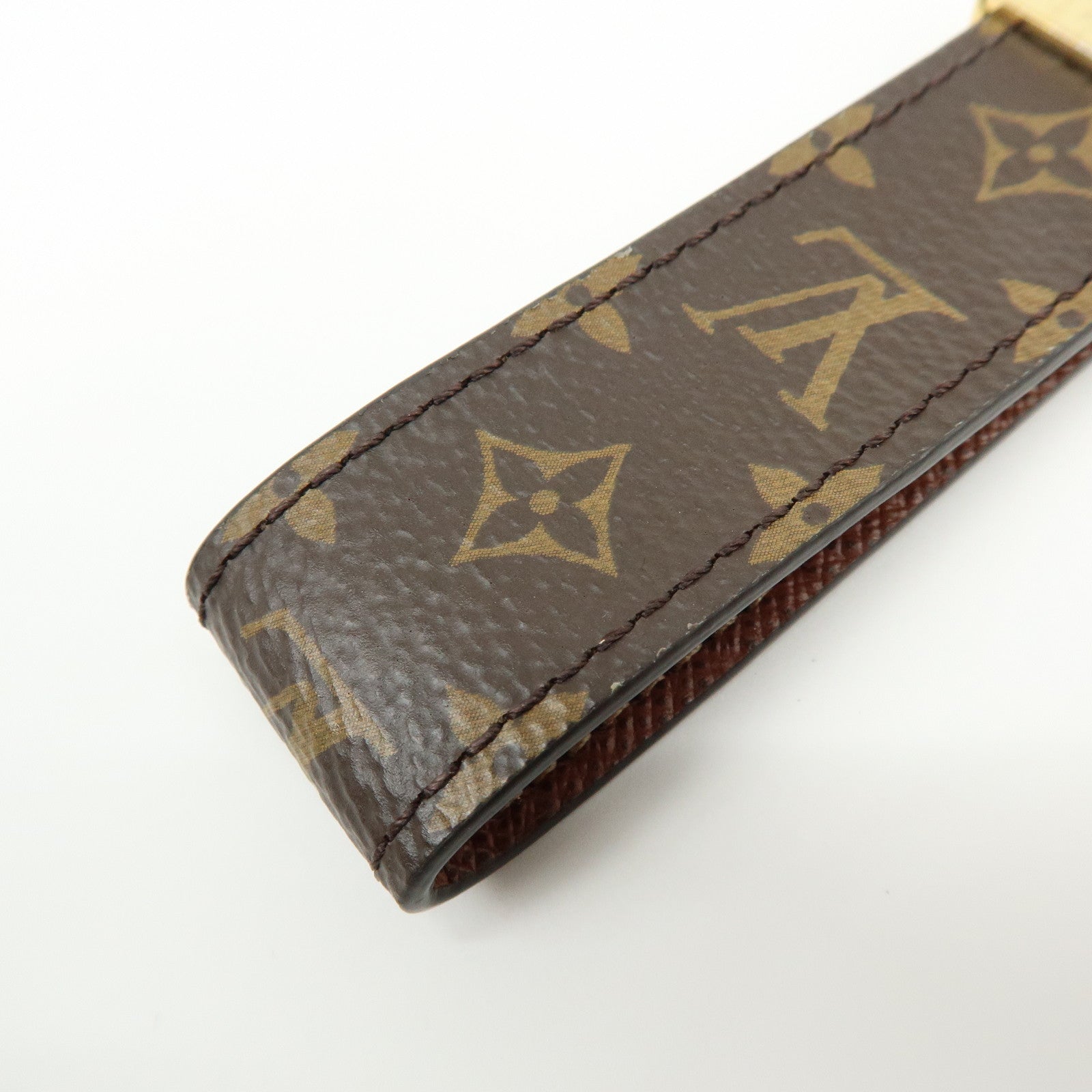 Louis Vuitton Monogram Dragonne Key Chain Key Holder Brown M65221