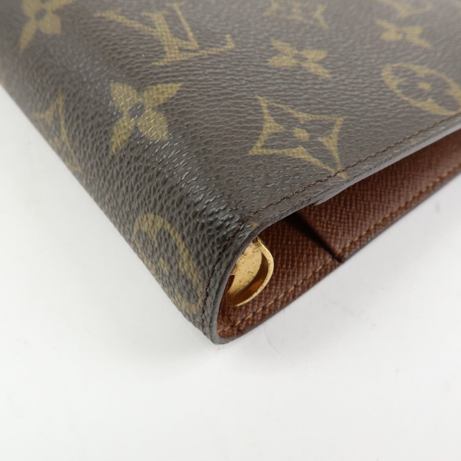 Louis Vuitton Monogram Agenda MM Planner Cover Brown R20105