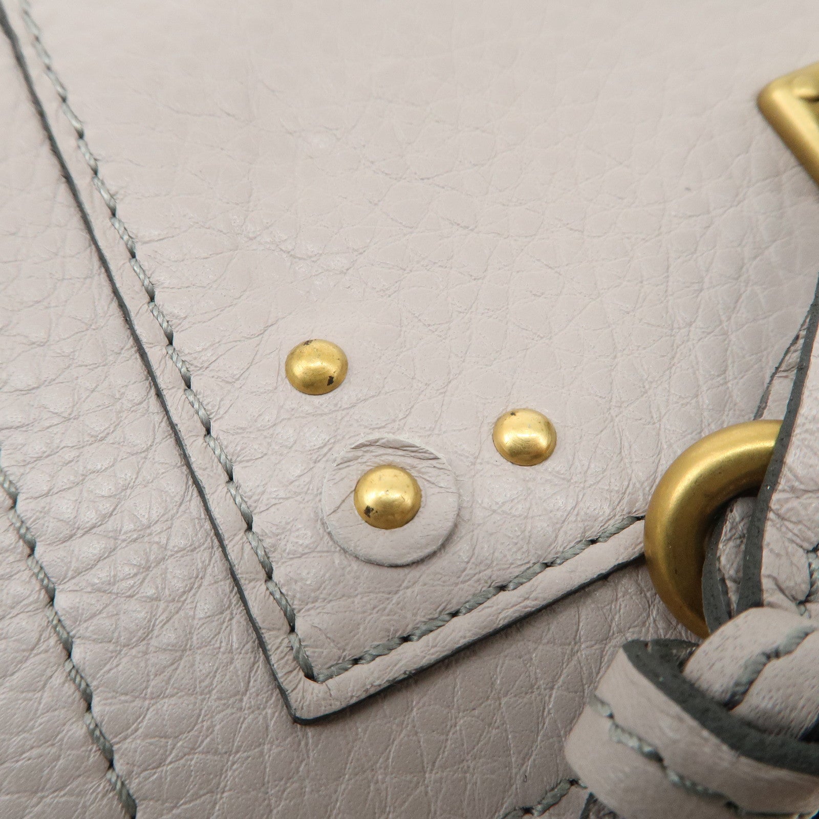 Chloe Paddington Leather Bi-fold Long Wallet Gray Used