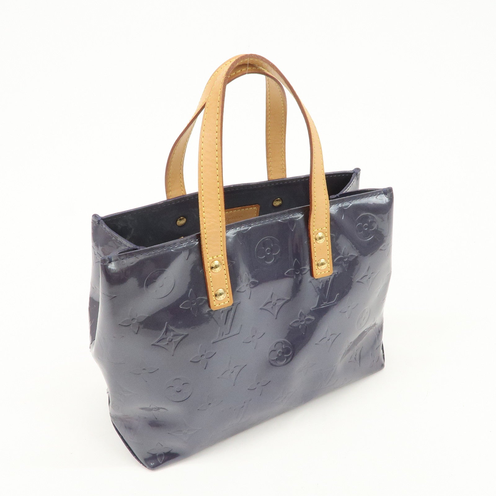 Louis Vuitton Monogram Vernis Lead PM Hand Bag Indigo M91335