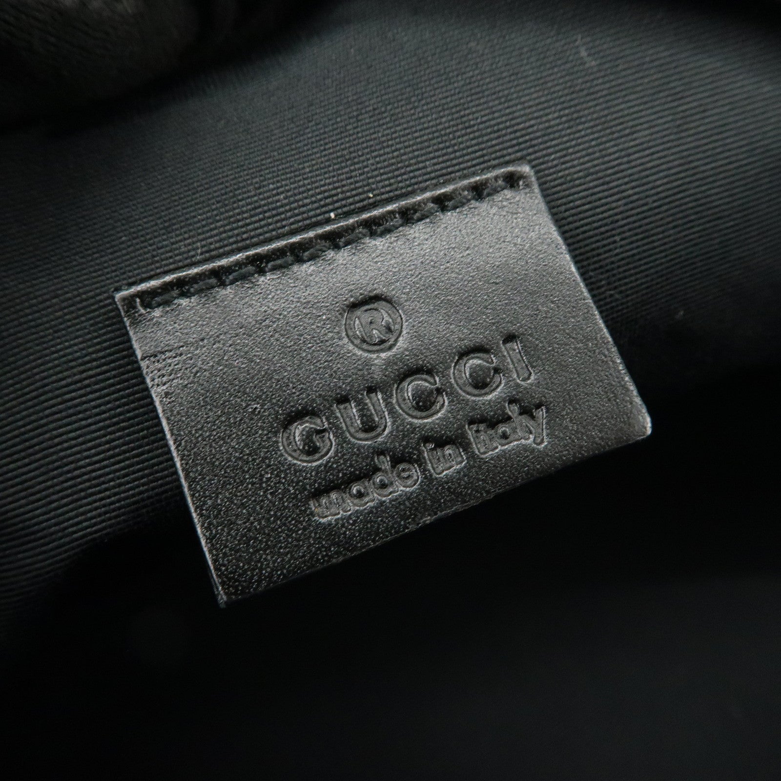 GUCCI GG Monogram Half Moon Shoulder Bag Hand Bag Black 90781