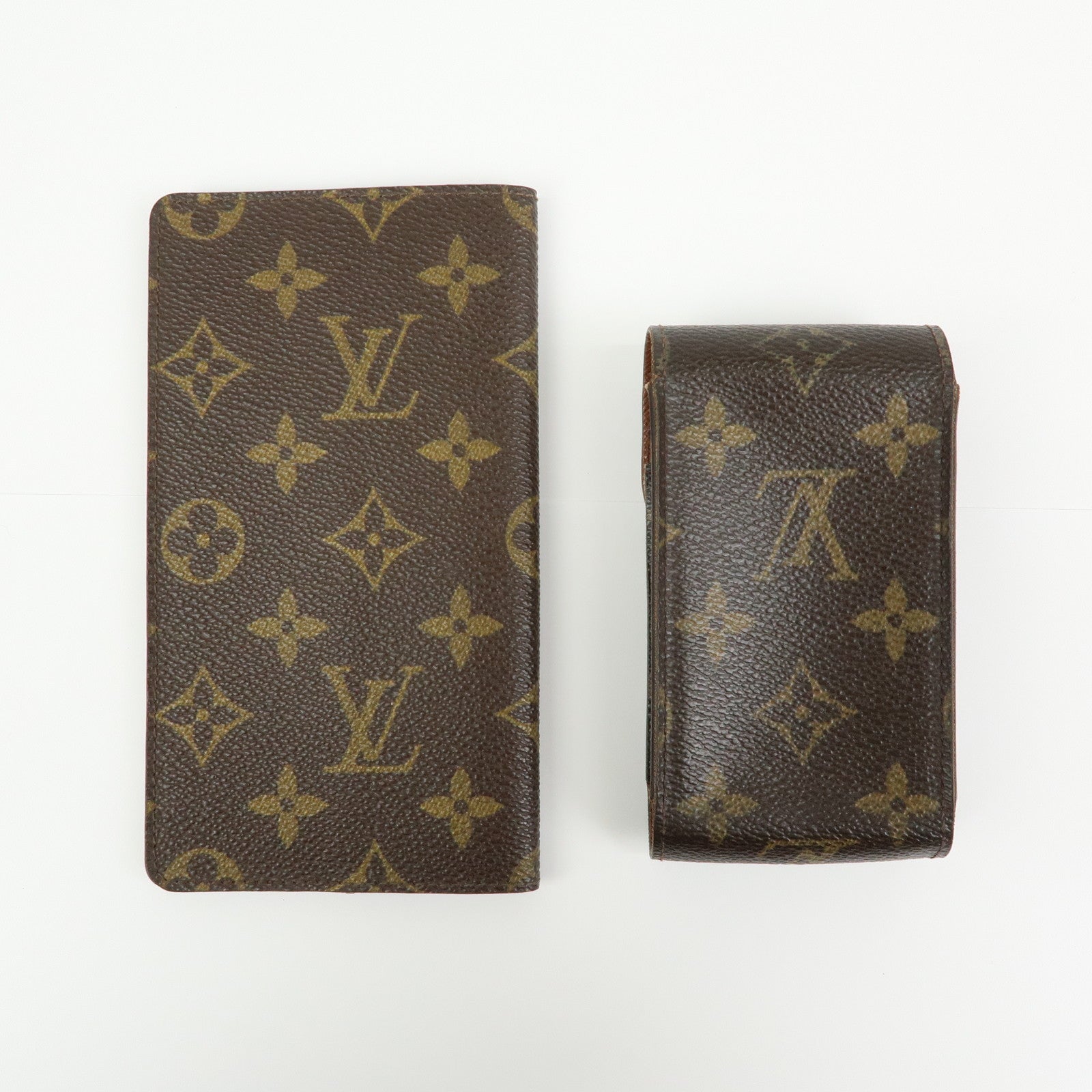 Louis Vuitton Monogram Set of 2 Agenda Cigarette Case M56340 M63024