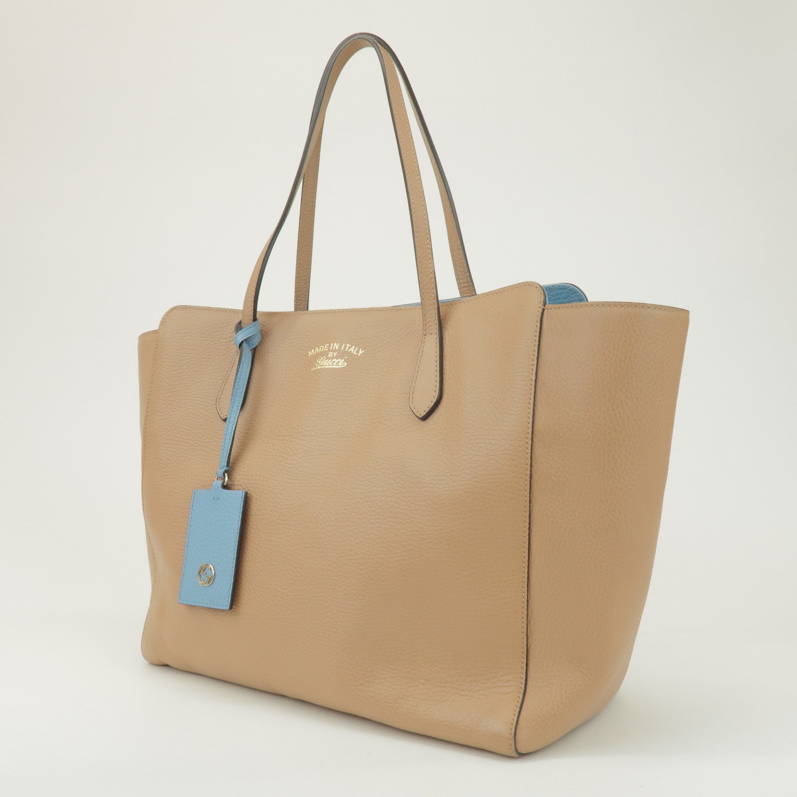 GUCCI Interlocking G Swing Large Tote Bag Shoulder Bag Beige 354397