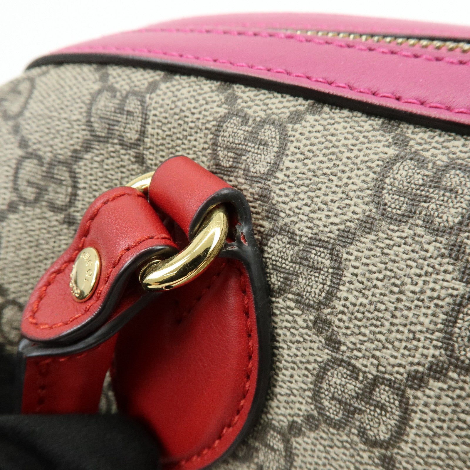 GUCCI GG Supreme Leather 2Way Bag Hand Shoulder Bag Beige 409529