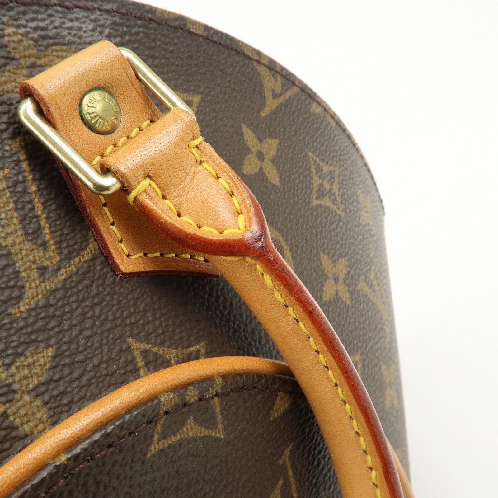 Louis Vuitton Monogram Ellipse PM Hand Bag Brown Gold HDW M51127