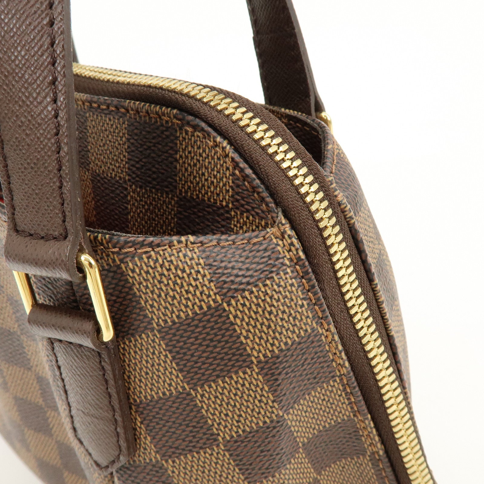 Louis Vuitton Damier Canvas Belem PM Hand Bag Brown N51173