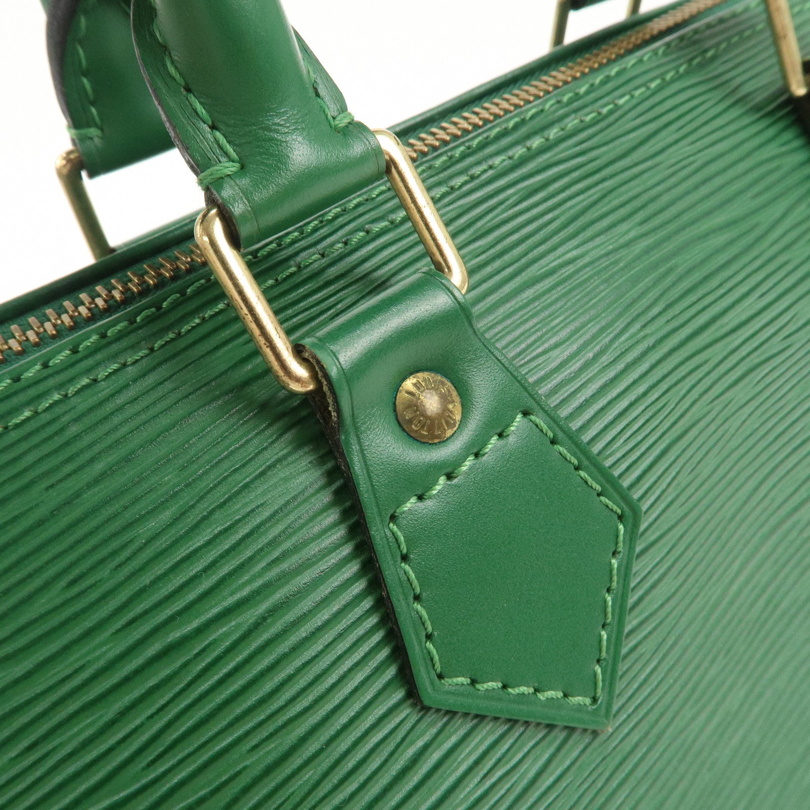 Louis Vuitton Epi Speedy 30 Hand Bag Boston Bag Borneo Green M43004 Used