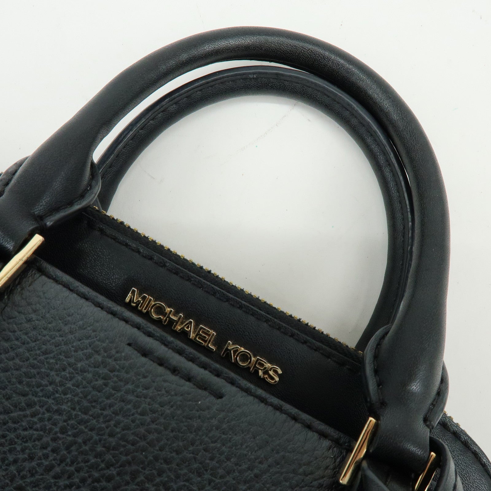 MICHAEL KORS Daria 2-in-1 Satchel Small Leather 2Way Bag Black