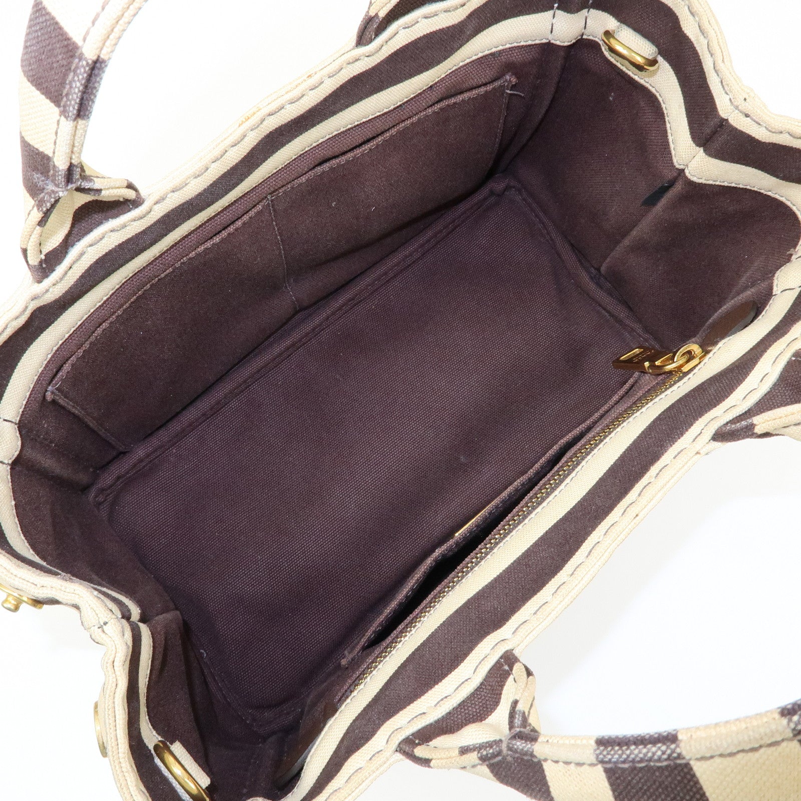 PRADA Triangle Logo Canapa Canvas 2Way Hand Bag Shoulder Bag B2642B