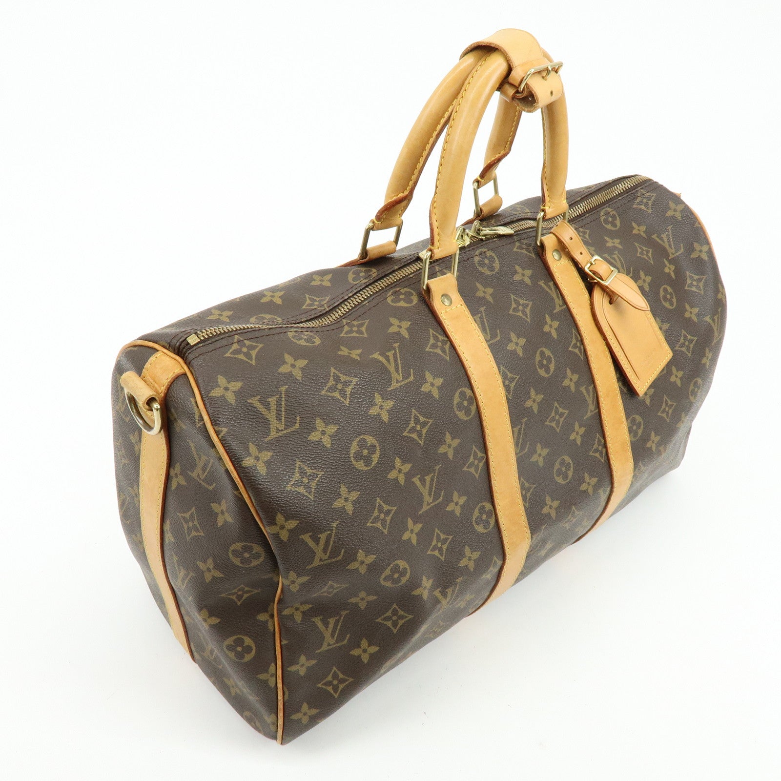 Louis Vuitton Monogram Keep All Bandouliere 45 Boston Bag M41418