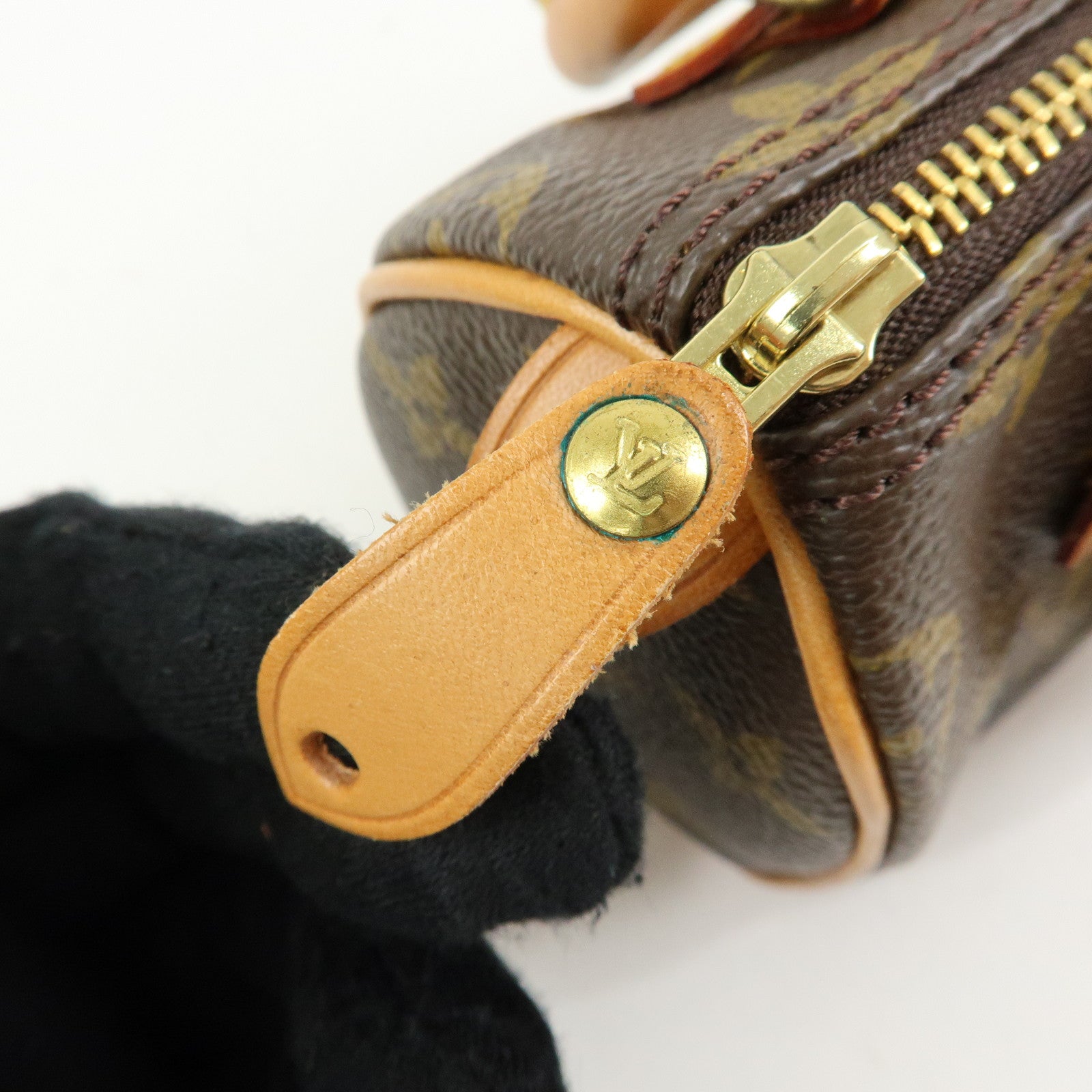 Louis Vuitton Monogram Mini Speedy Hand Bag & Strap Brown M41534