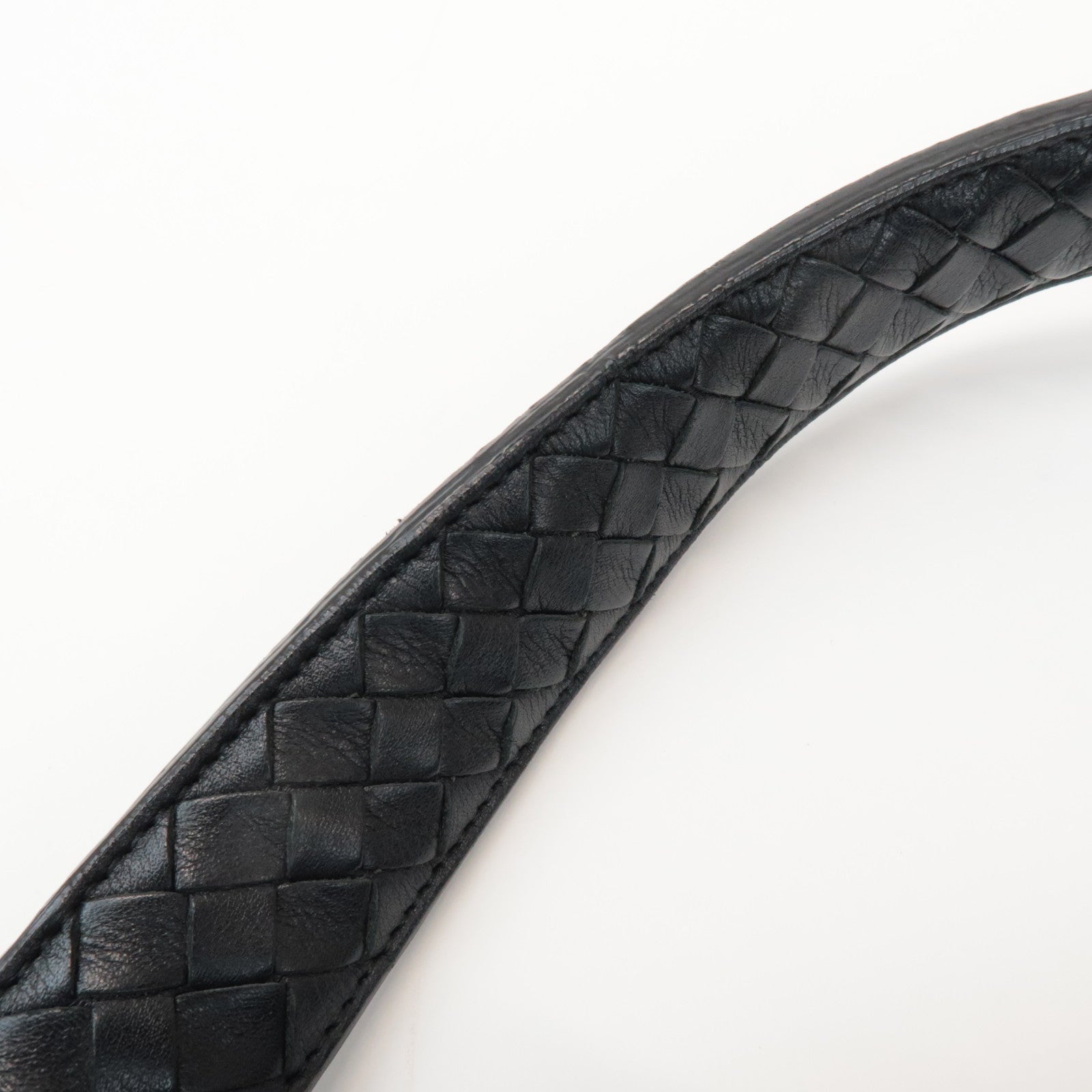 BOTTEGA VENETA Intrecciato Leather Shoulder Bag Black