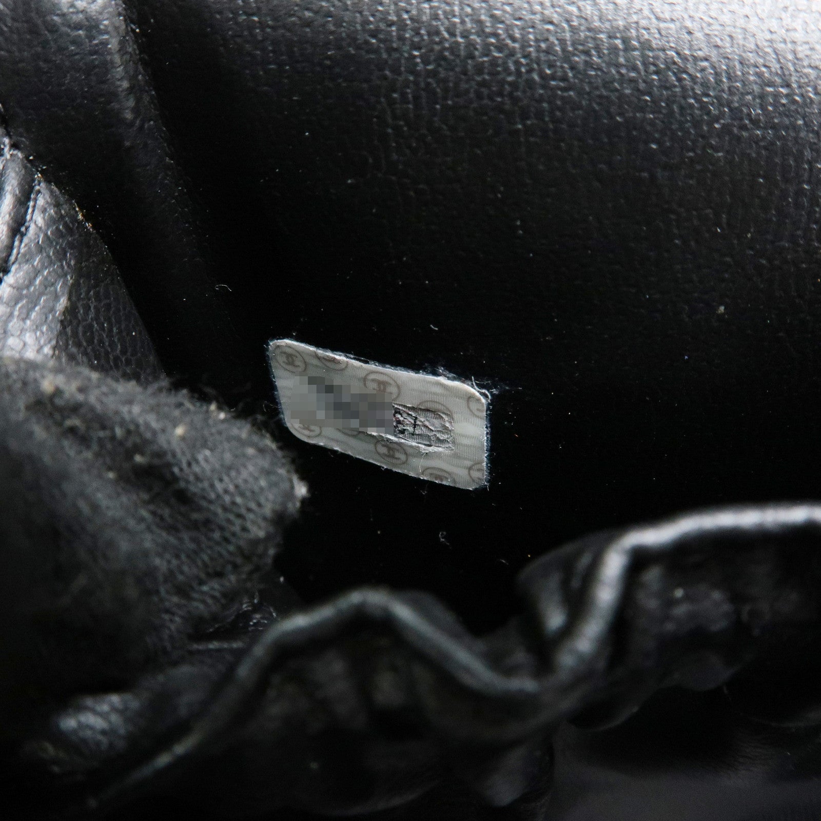 CHANEL COCO Mark Bicolore Lamb Skin Vanity Bag Hand Bag A01619