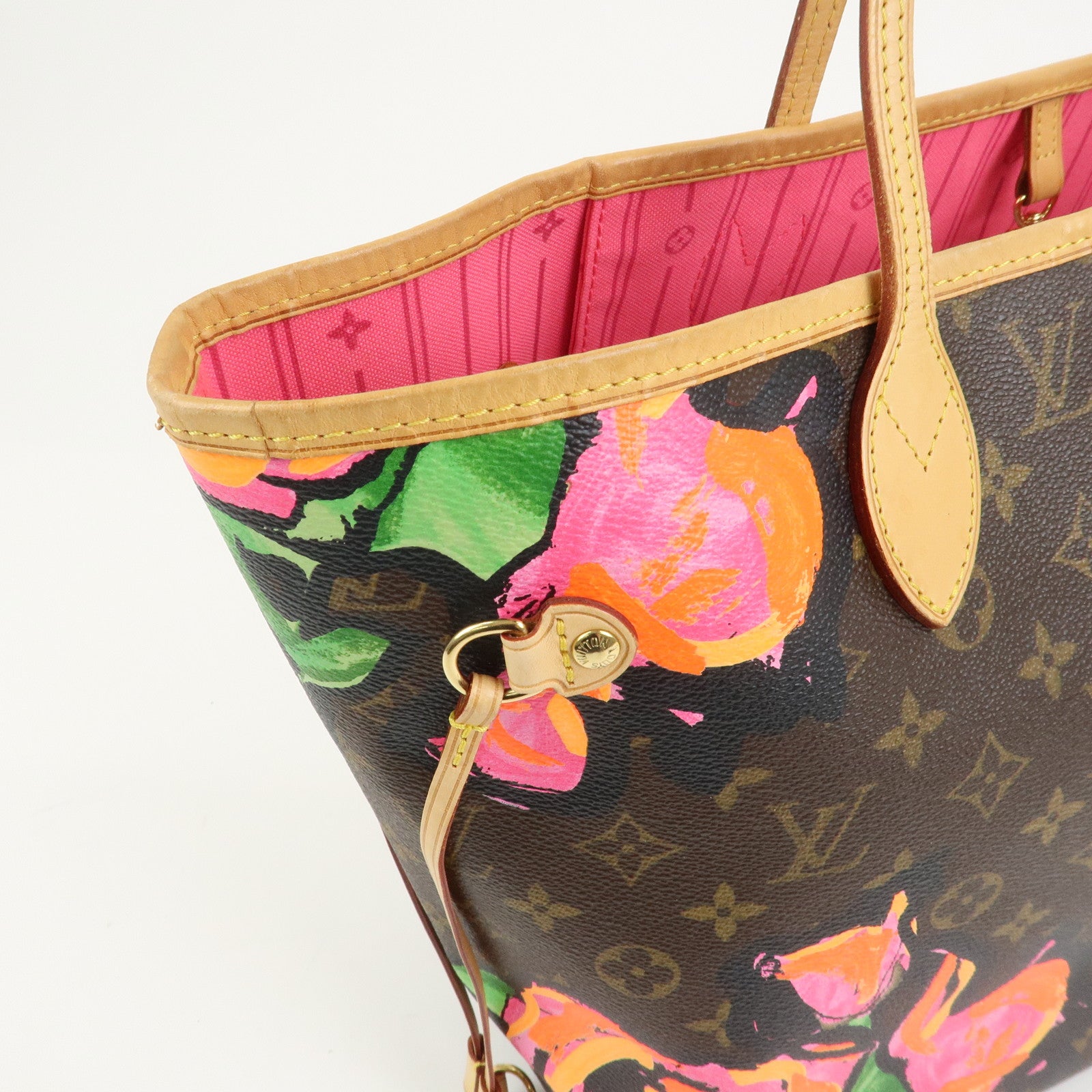 Louis Vuitton Monogram Rose Neverfull MM Tote Shoulder Bag M48613