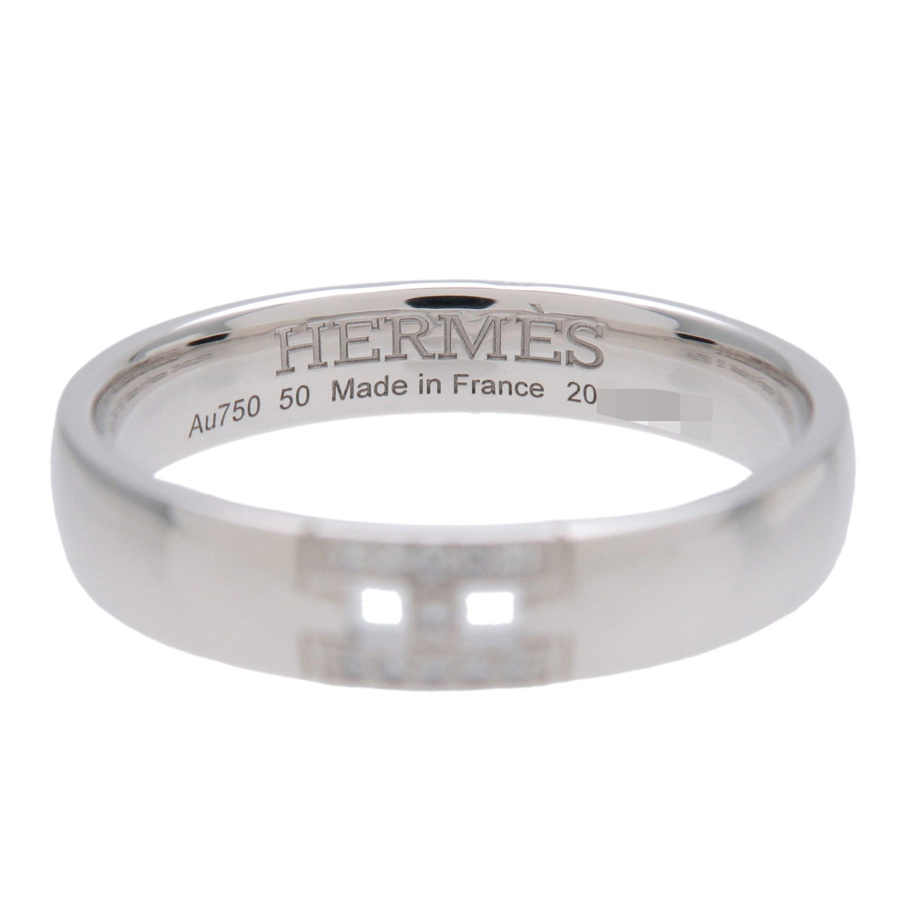 HERMES Ever Heracles 11P Diamond Ring #50 750WG White Gold US5-5.5