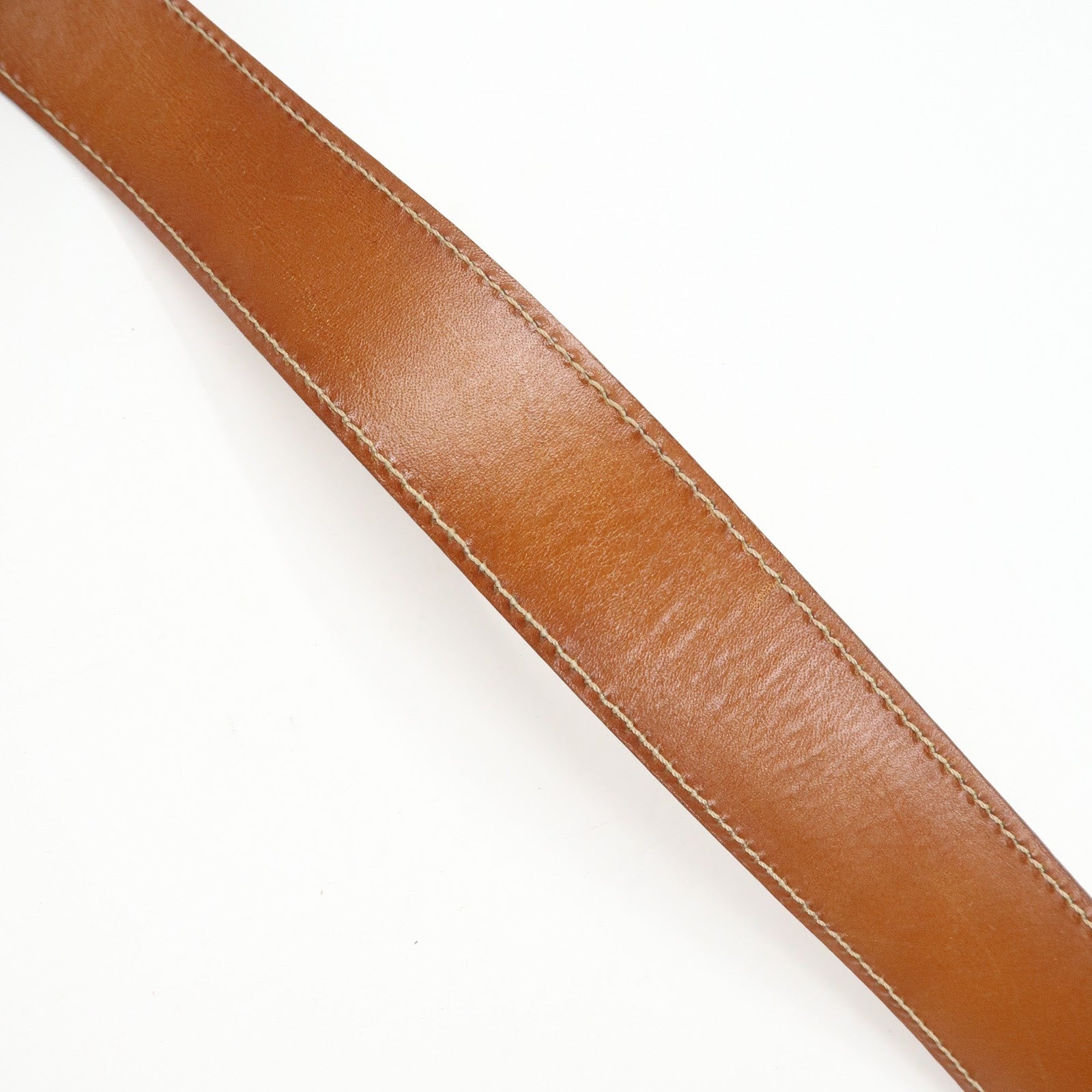 CELINE Macadam PVC Canvas Leather Shoulder Bag Brown