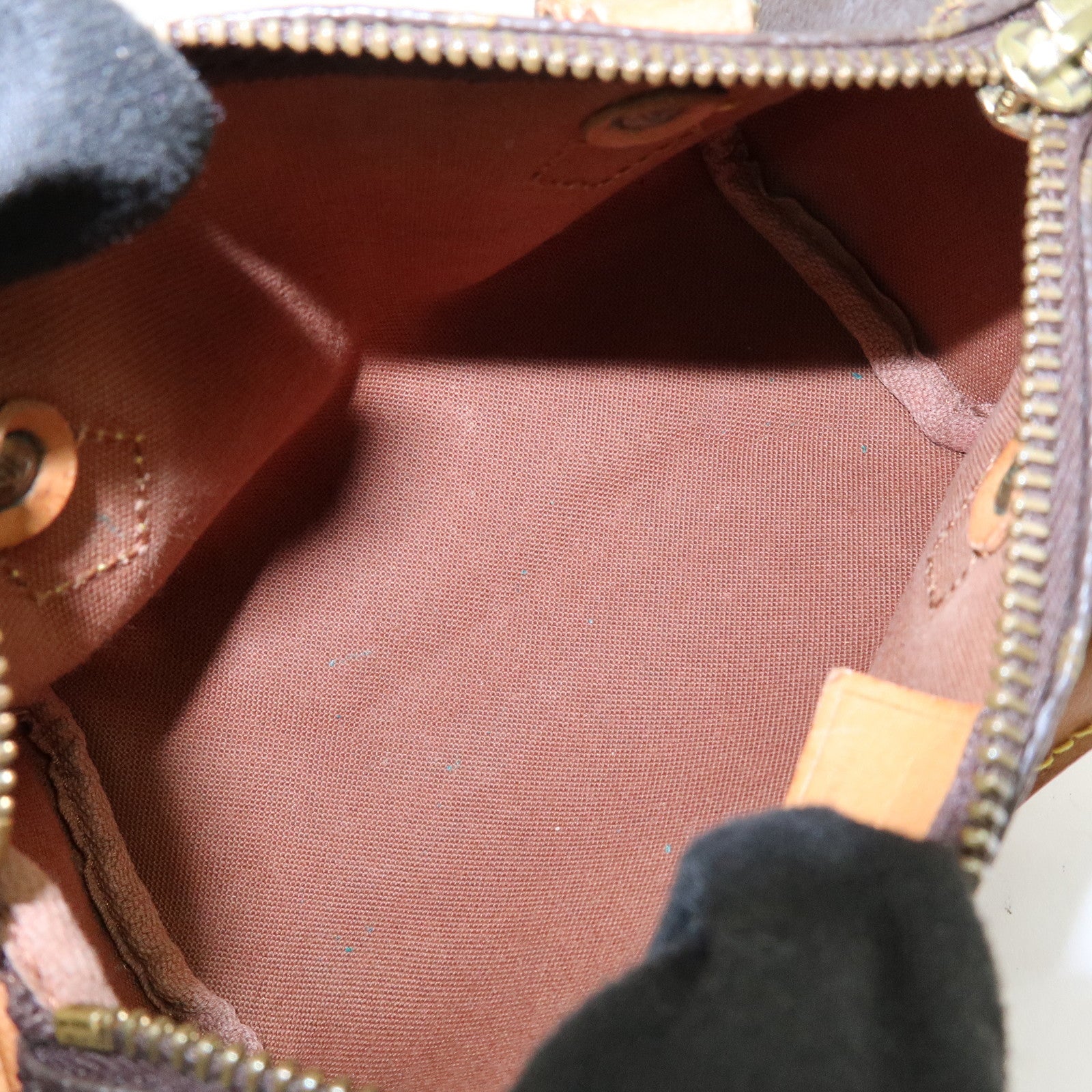 Louis Vuitton Monogram Mini Speedy Hand Bag & Strap Brown M41534