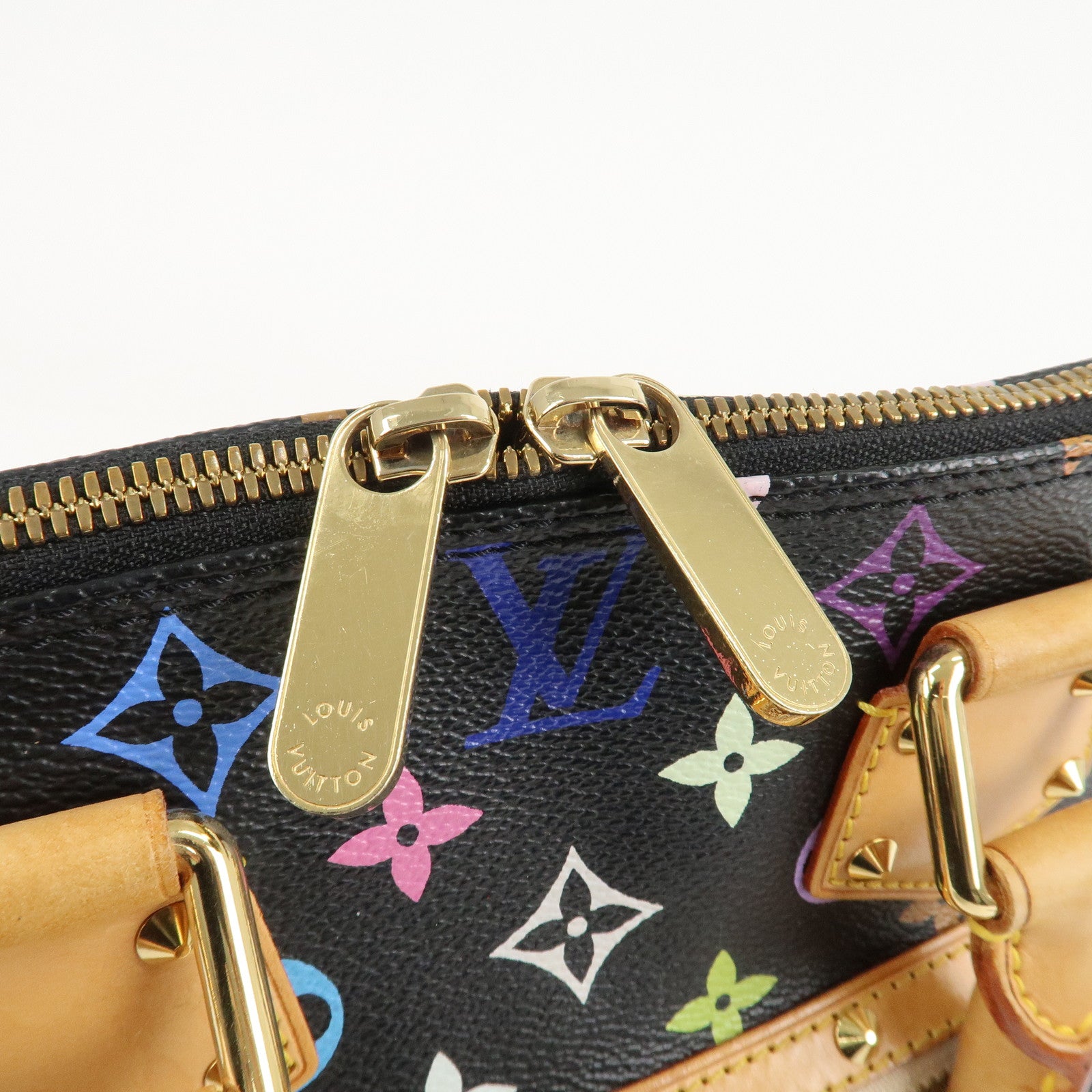 Louis Vuitton Monogram Multi Color Alma Hand Bag Noir M92646