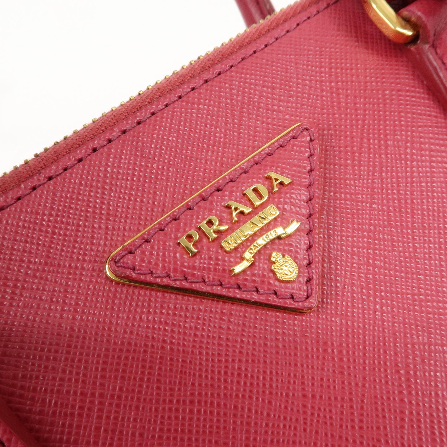 PRADA Logo Saffiano Leather 2WAY Bag Hand Bag Shoulder Bag Pink