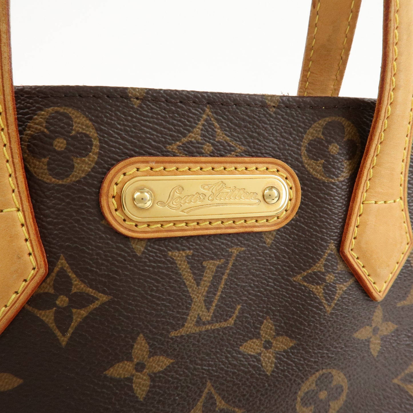 Louis Vuitton Monogram Wilshire PM Hand Bag Brown M45643