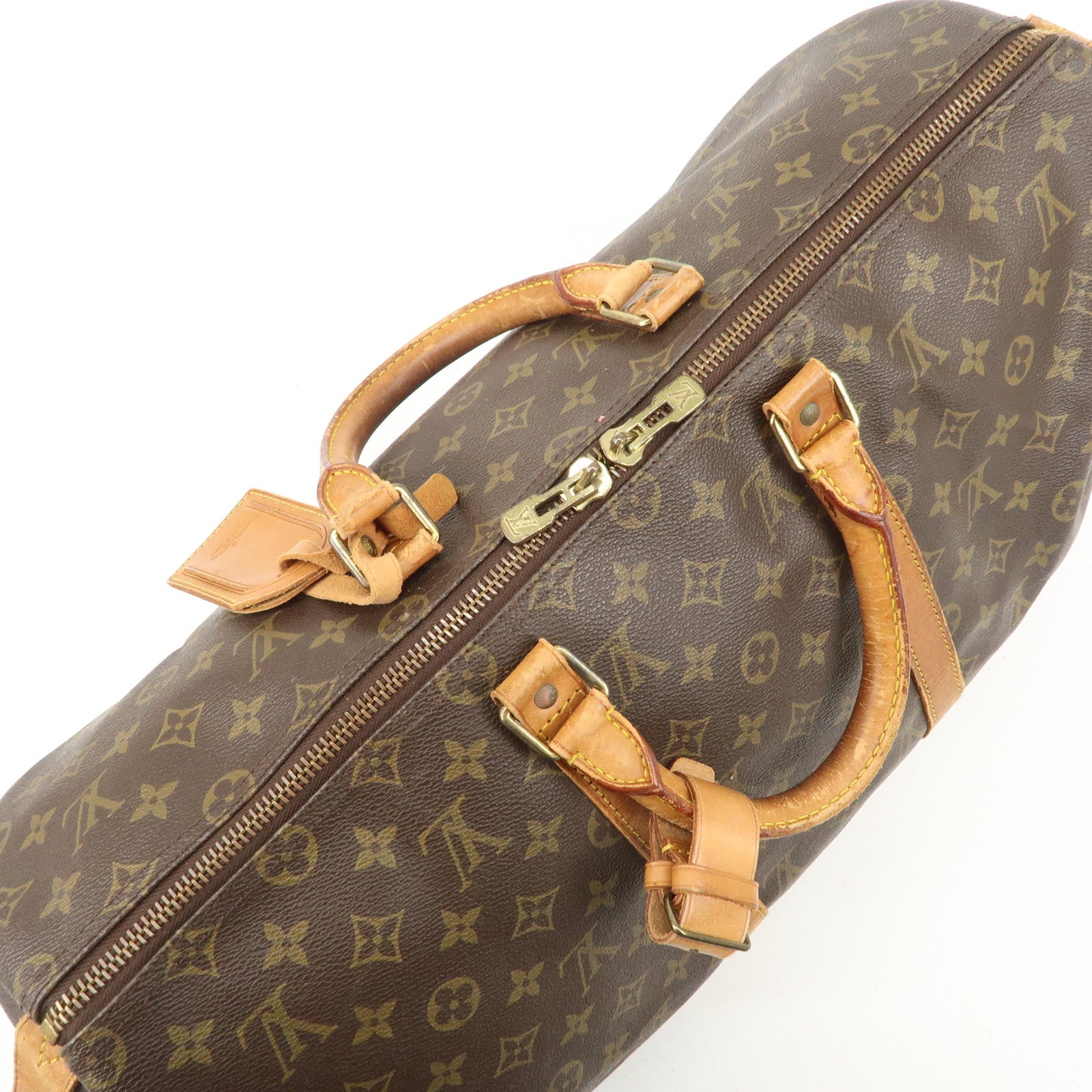 Louis Vuitton Monogram Keep All 50 Boston Bag Brown M41426 Used