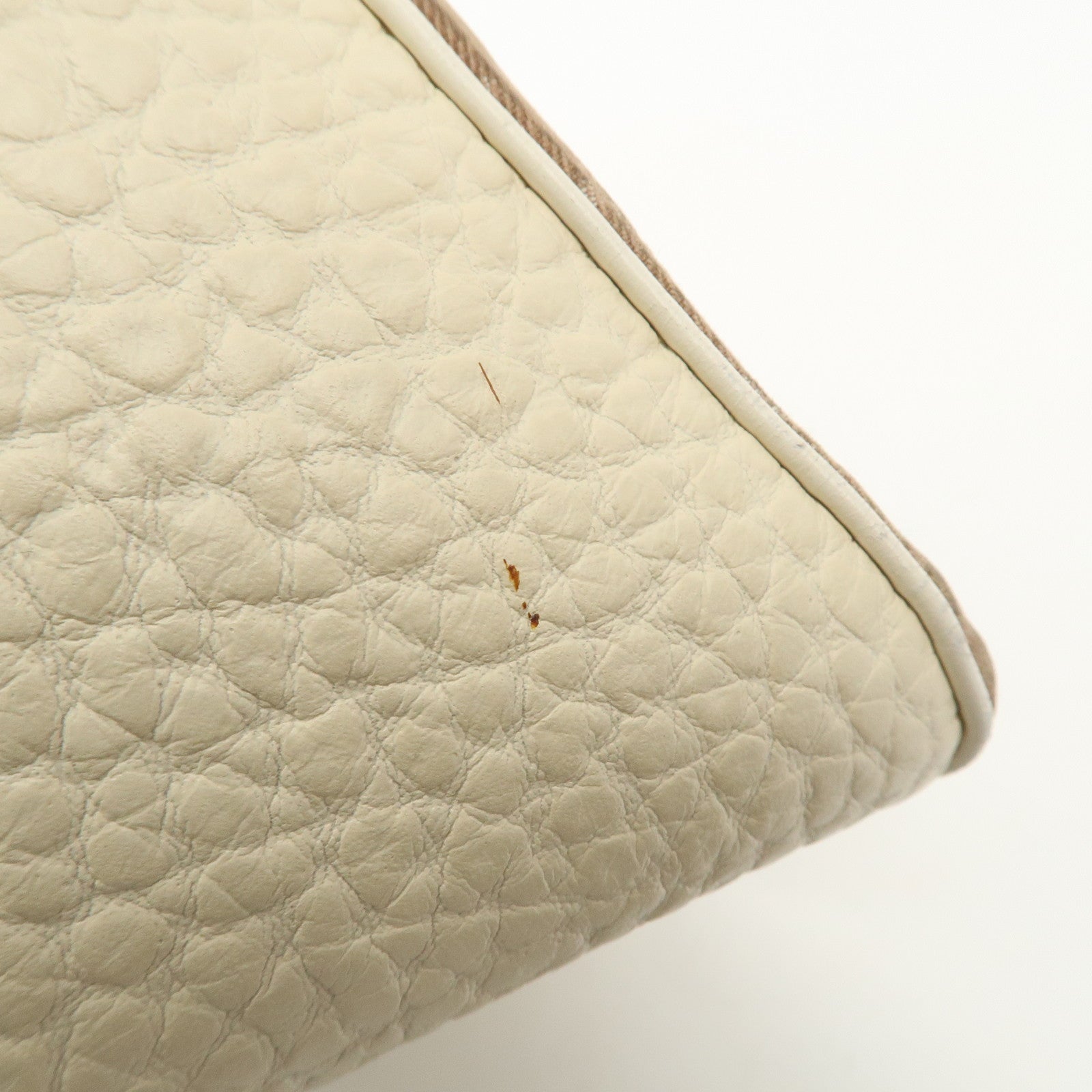 Louis Vuitton Monogram Mini Lin Trapeze PM Hand Bag Caramel M40059 Used