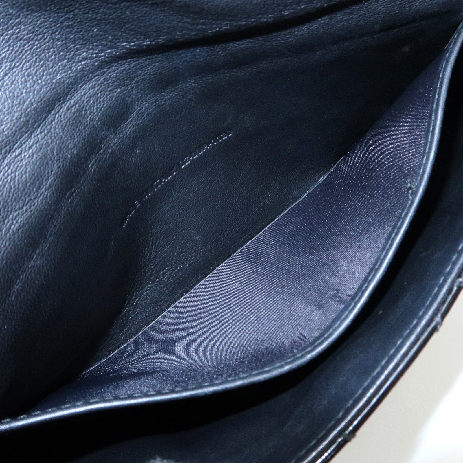Christian Dior Cannage Patent Leather Chain Shoulder Bag Black Used